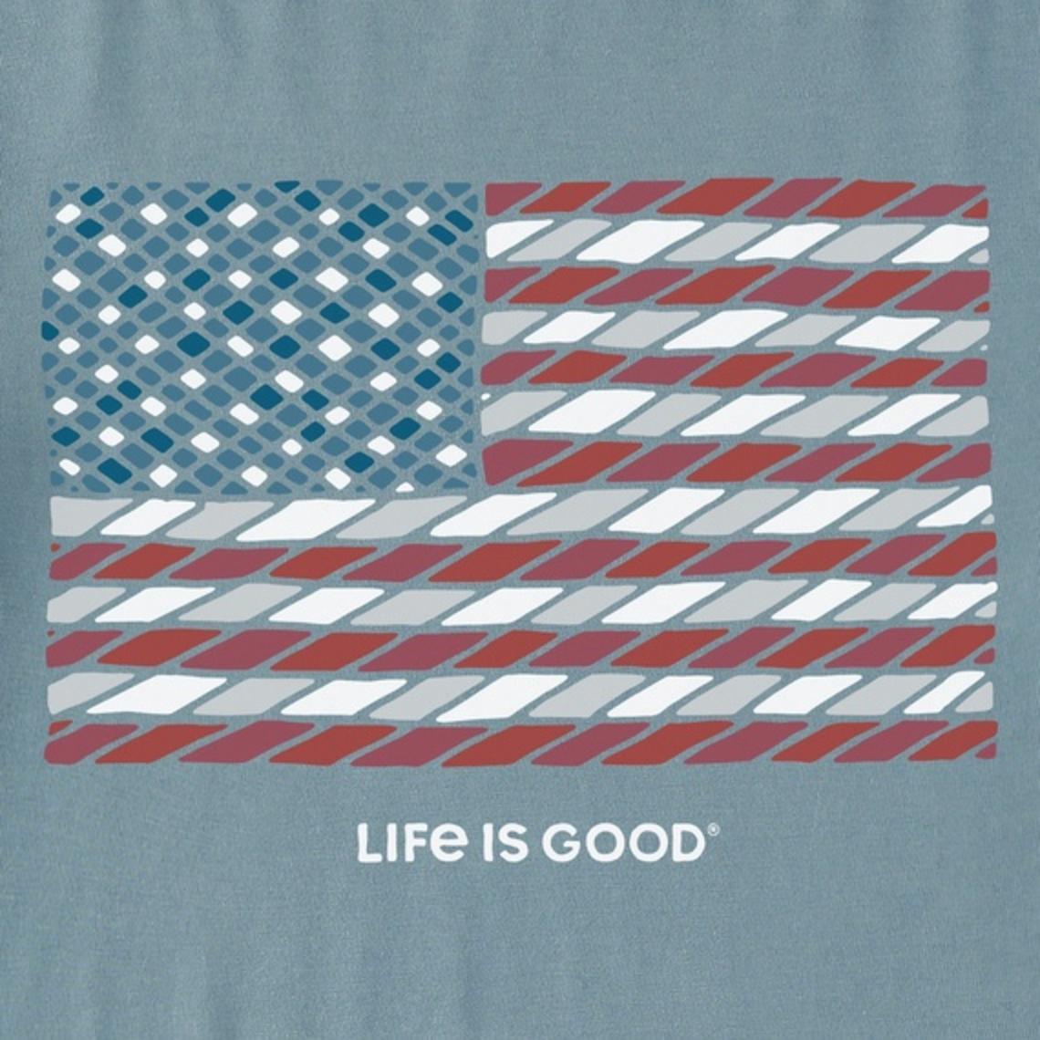 Life Is Good Men's Geometric Flag Crusher Tee