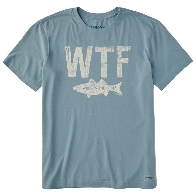 Life Is Good Men's WTF Where's the Fish Crusher Tee