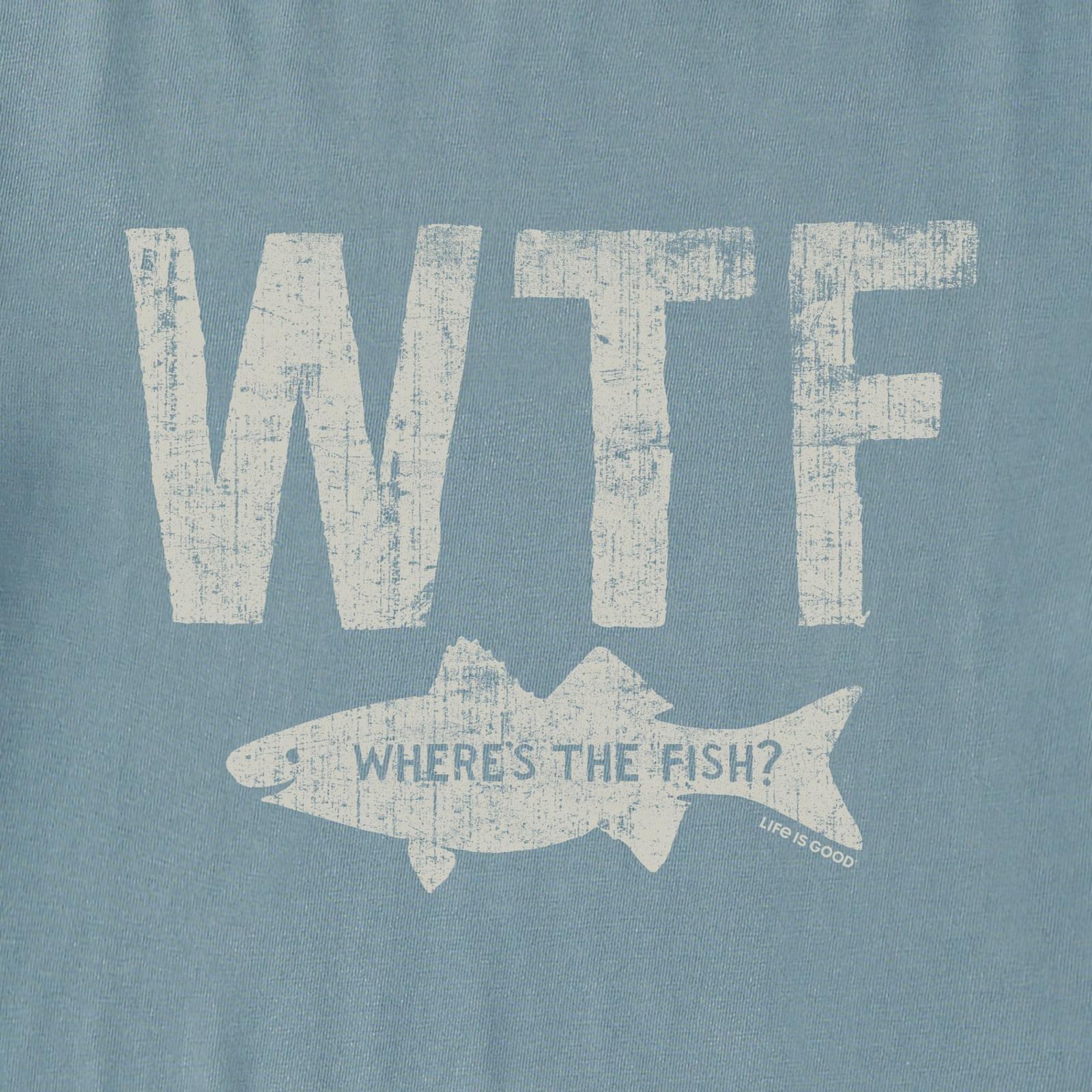 Life Is Good Men's WTF Where's the Fish Crusher Tee