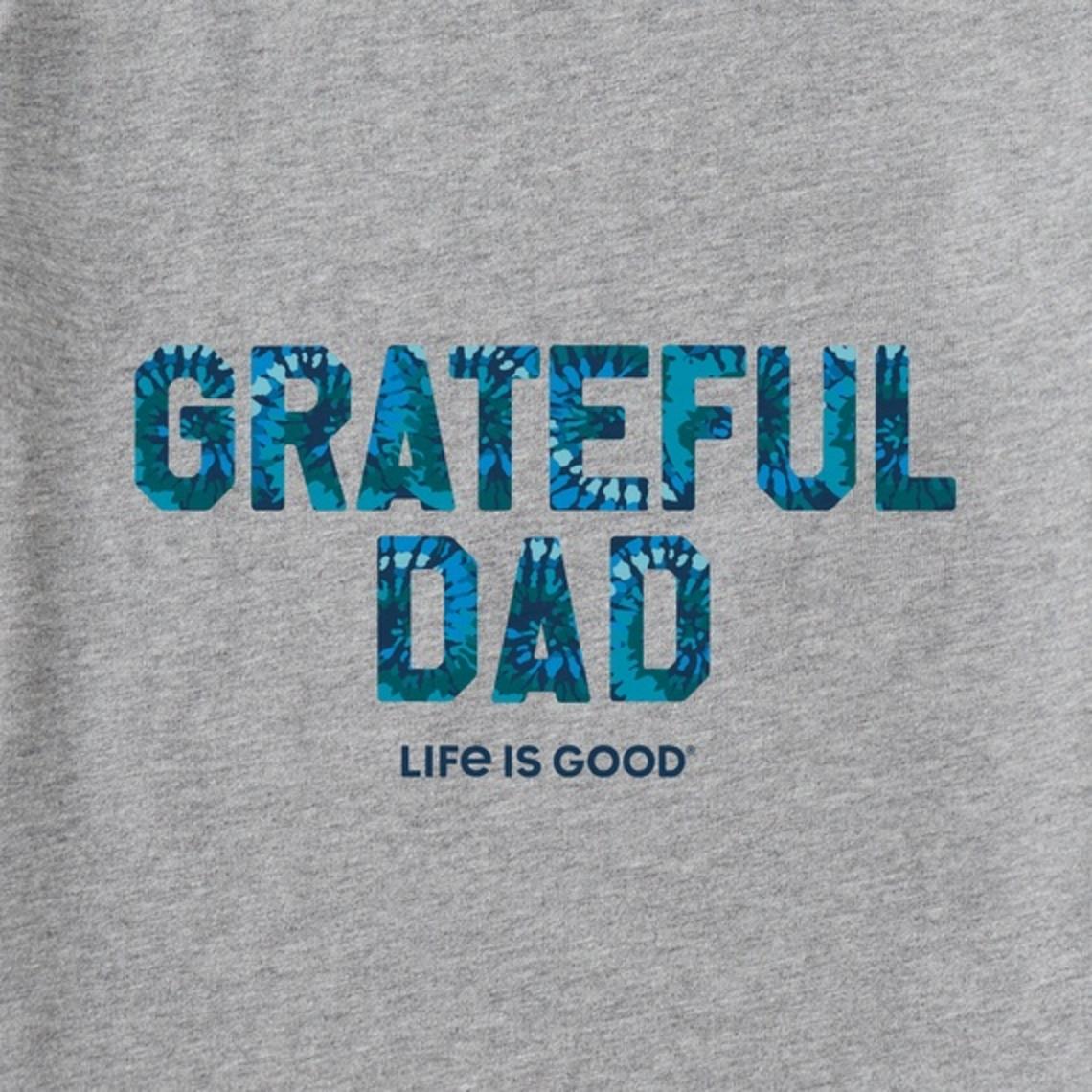 Men's Grateful Dad Tie Dye Long Sleeve Crusher-LITE Tee