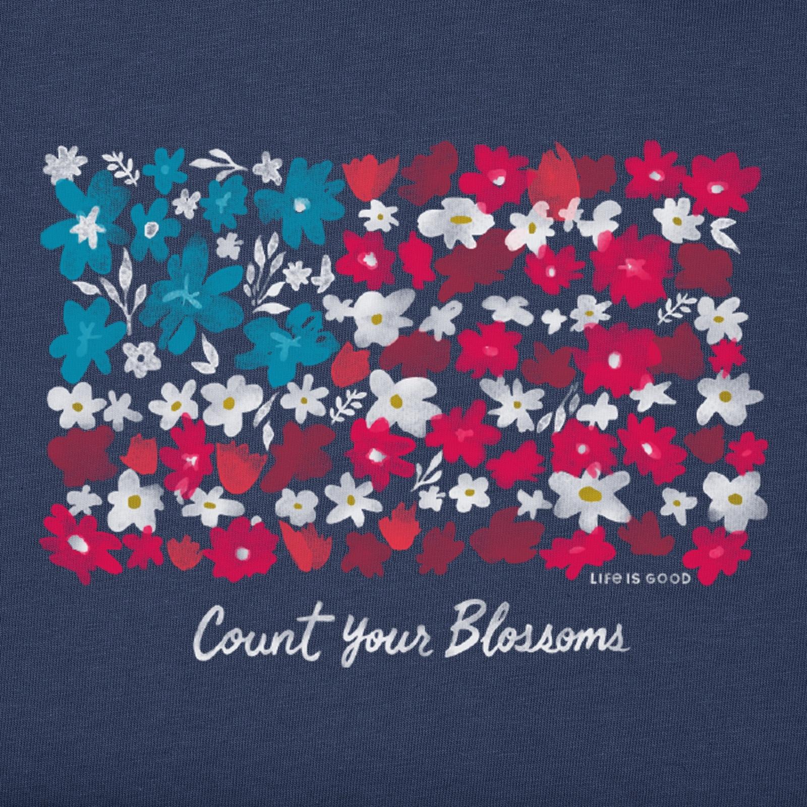 Women's Count your Blossoms USA Flag Crusher Vee