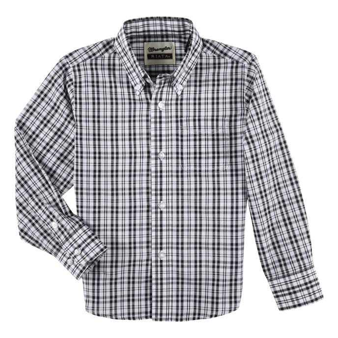 Wrangler Boy's Assorted Colors Button Down Long Sleeve Shirt