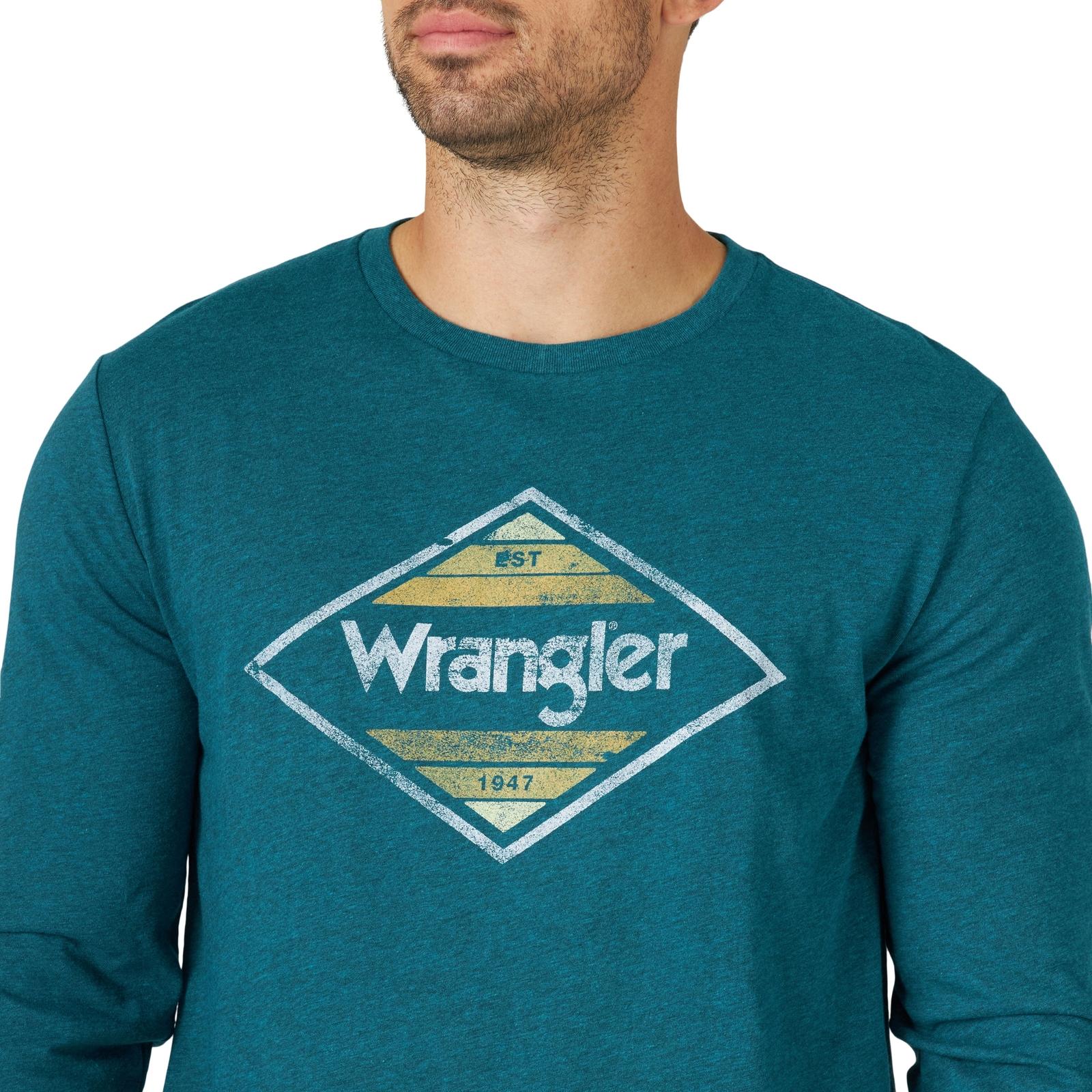 Men's Wrangler Long Sleeve Triangle Frame Logo T-Shirt