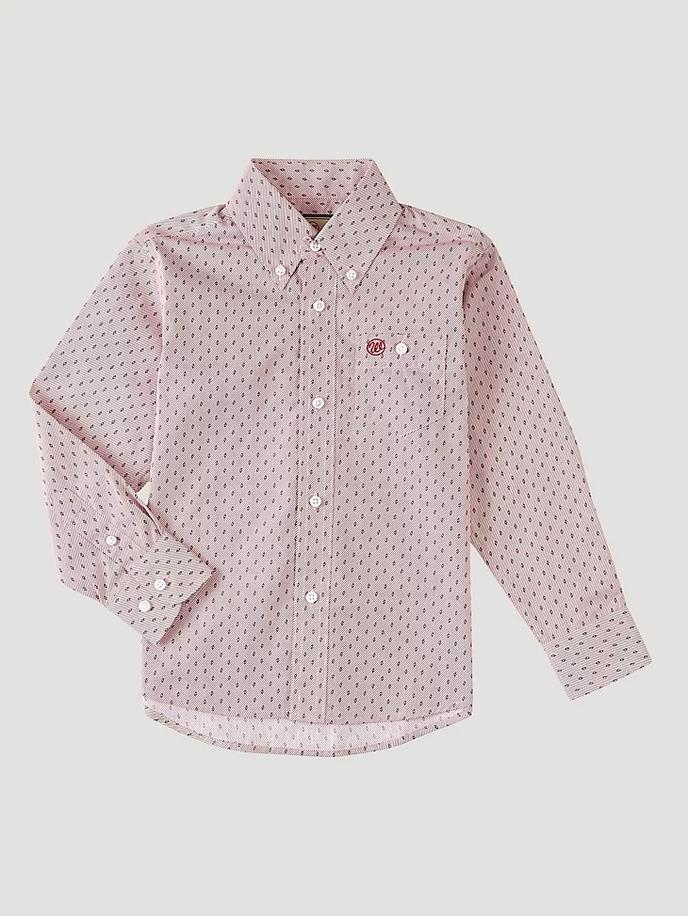 content/products/Boy's Classic Button-Down Print Shirt front view
