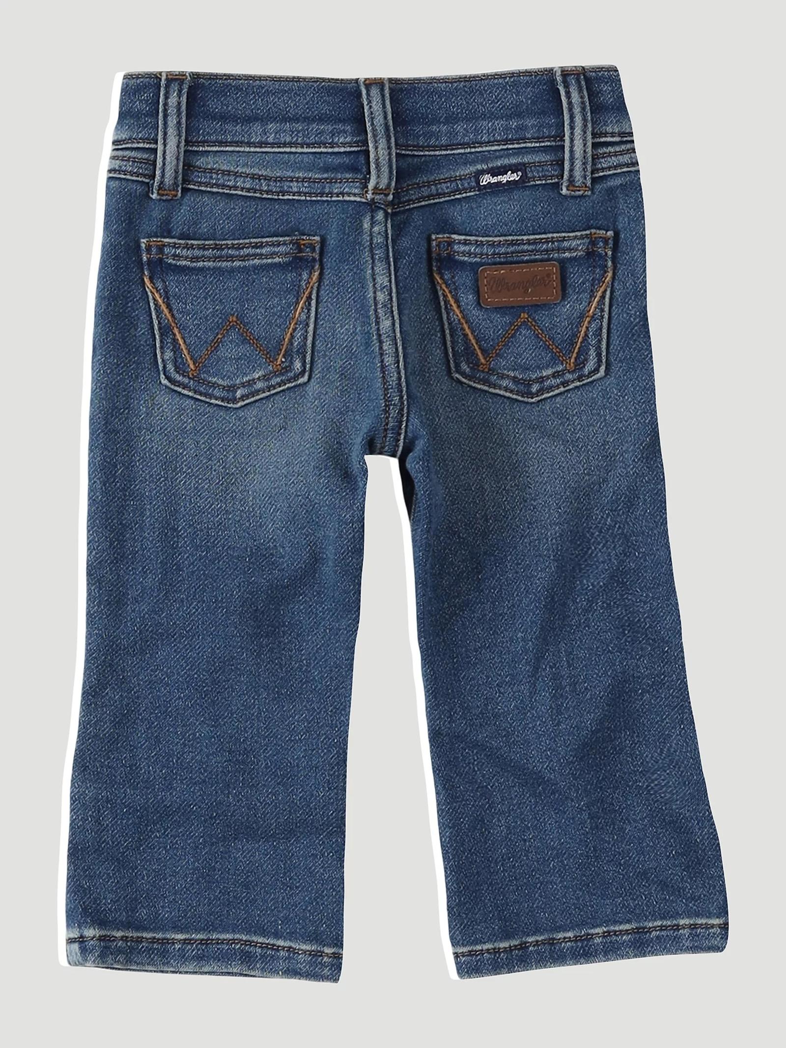  Little Boy's Stitched Pocket Bootcut Jean In Ropin' back view