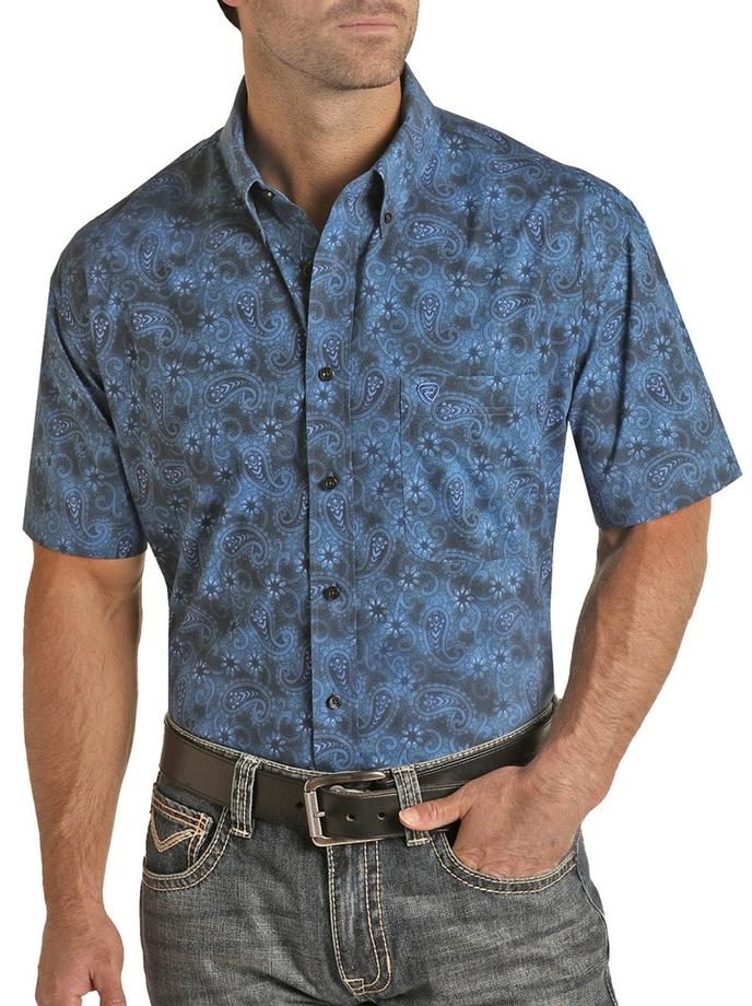 Men's Vintage '46 Regular Fit Short Sleeve Button Shirt Front