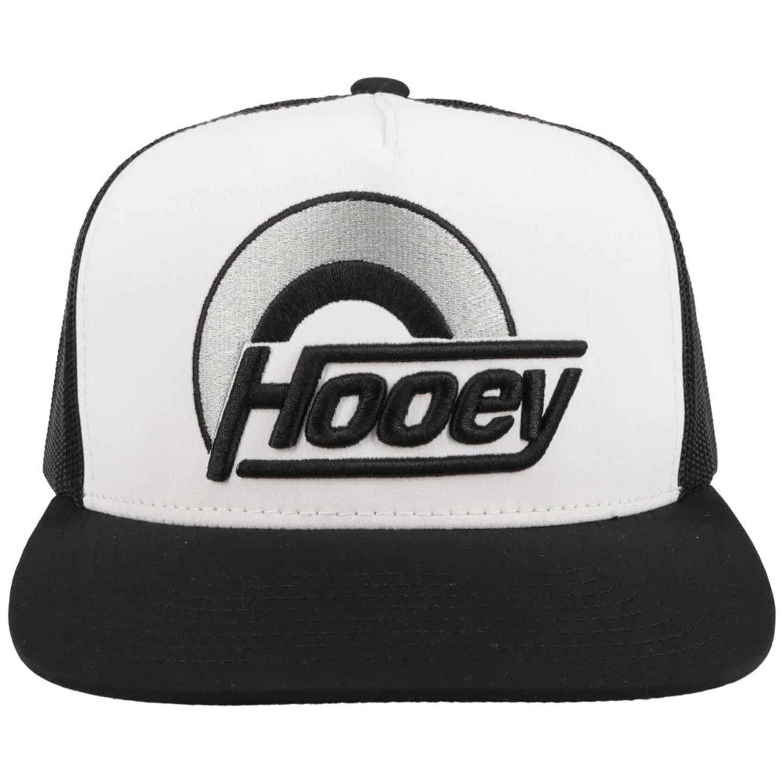 HOOEY  "SUDS" WHITE/BLACK HAT Front Straight on