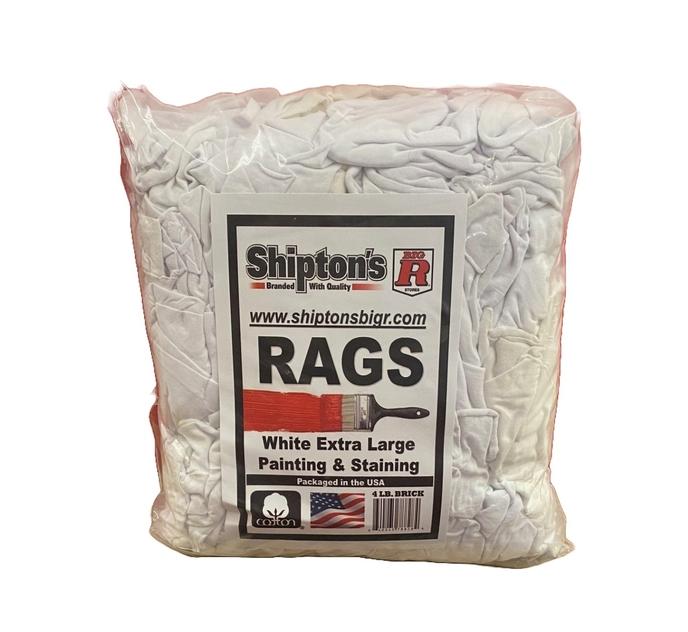 Shipton's Big R Painting and Staining Rags 4 lb Brick Front view