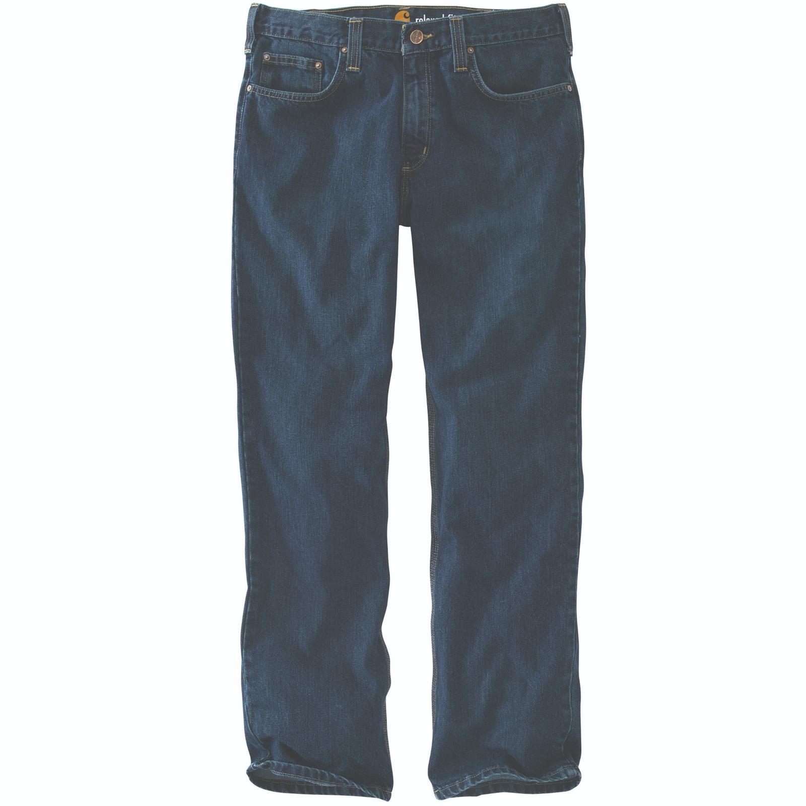 Carhartt Men's Relaxed Fit 5 Pocket Jeans in Frontier wash front view