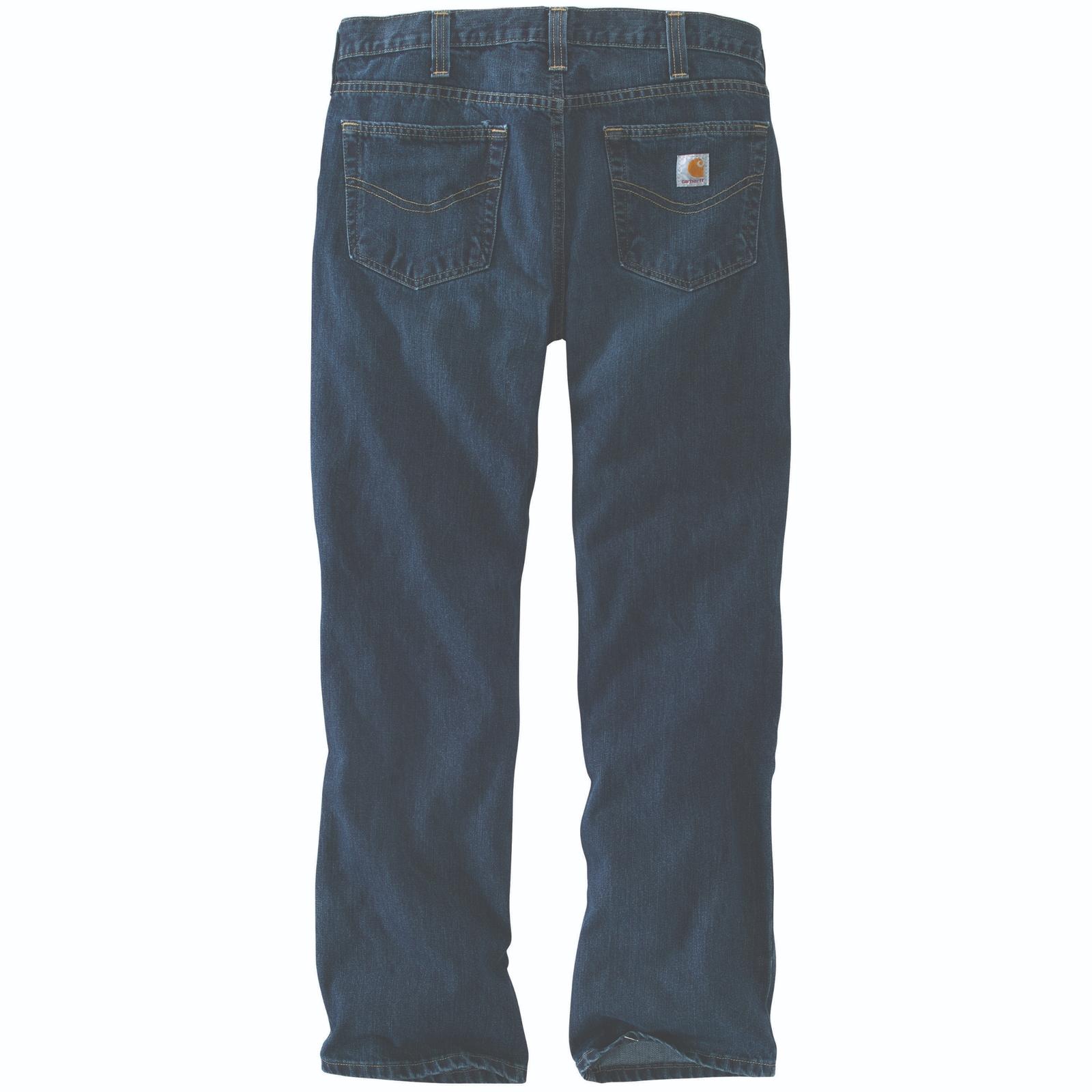 Carhartt Men's Relaxed Fit 5 Pocket Jeans in Frontier wash back view