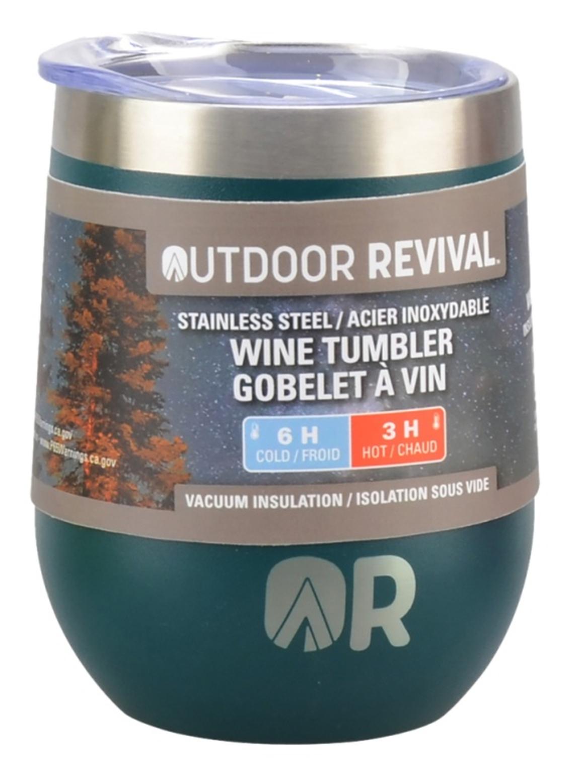 Outdoor Revival Wine Cup 12 OZ  Navy- Front View