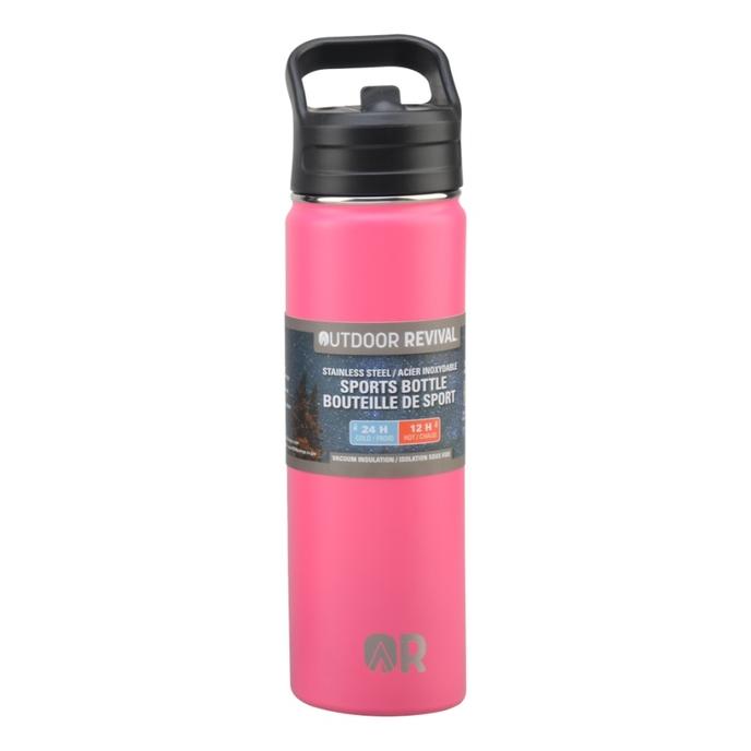 Outdoor Revival Bottle 20 OZ pink front view