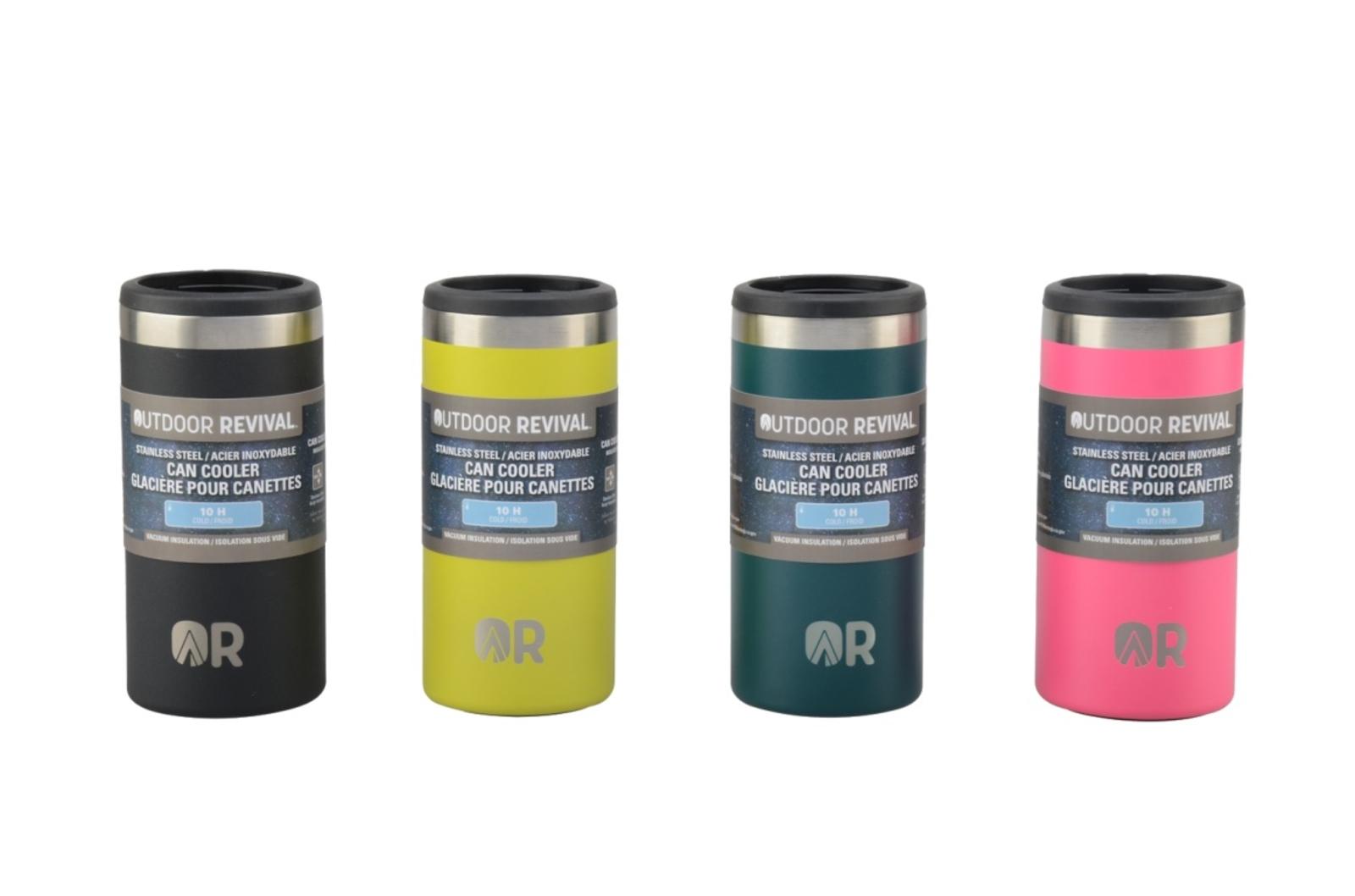 Outdoor Revival 12OZ Can Cooler - all four colors front view