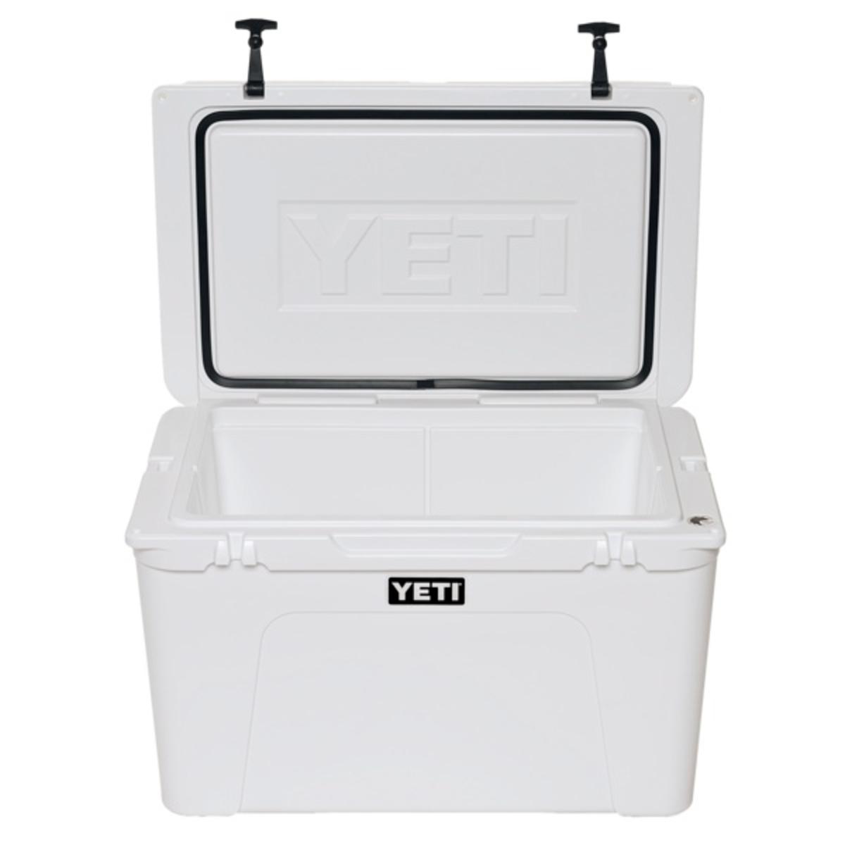 YETI® TUNDRA® 105 HARD COOLER white open front view
