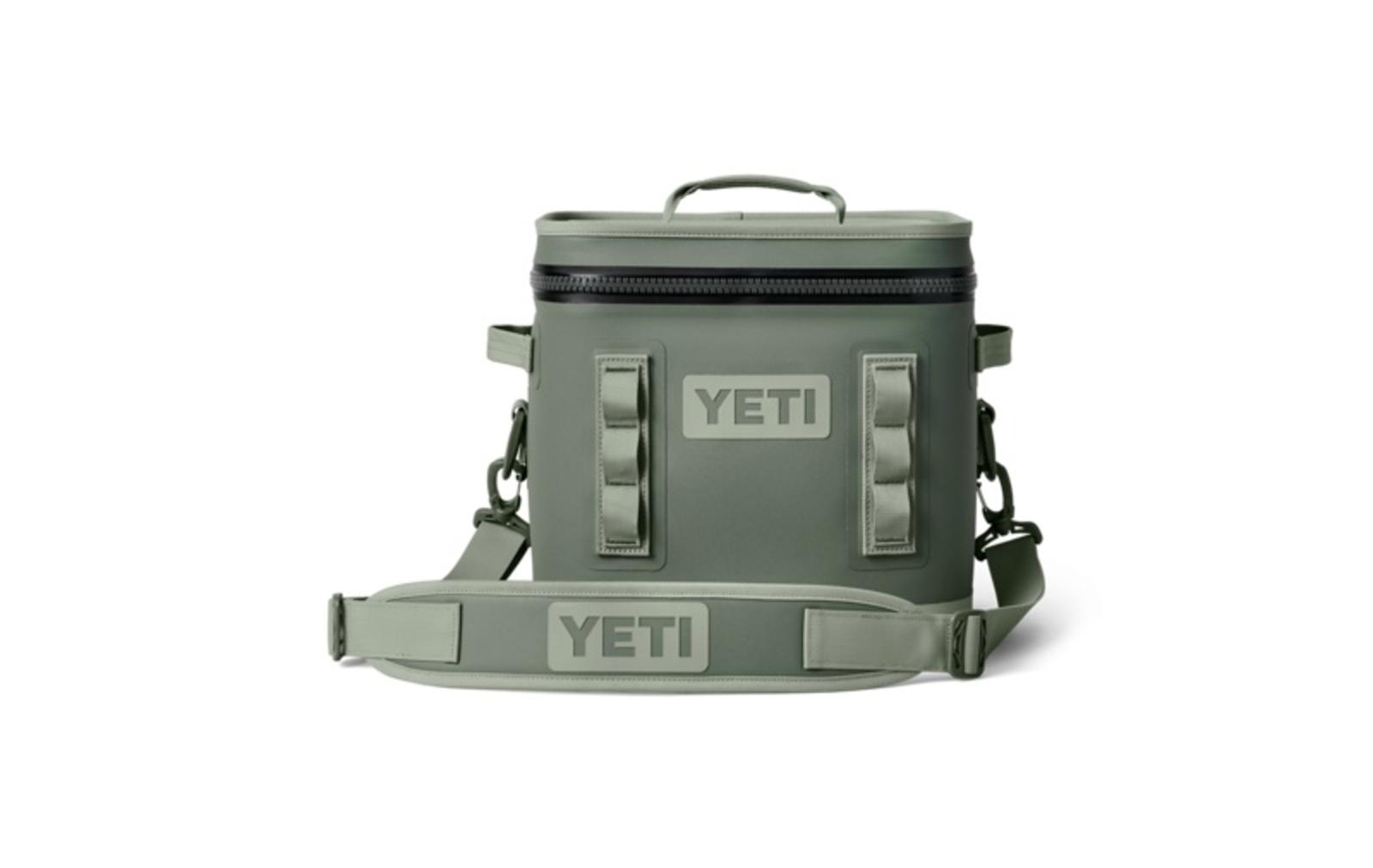 YETI® Hopper Flip® 12 Soft Cooler Camp Green Front Strap
