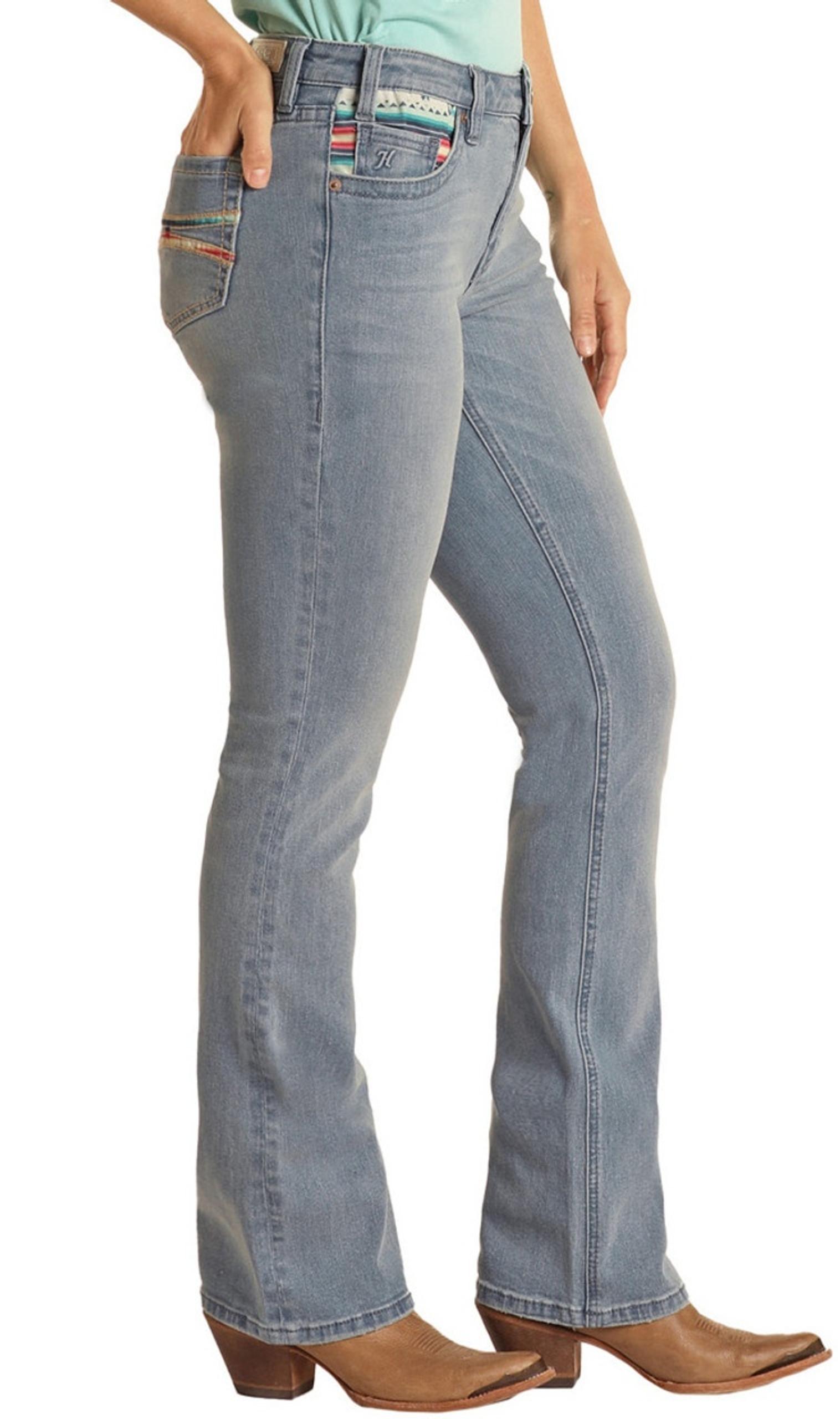 Women's Hooey Mid Rise Extra Stretch Bootcut Jeans Side