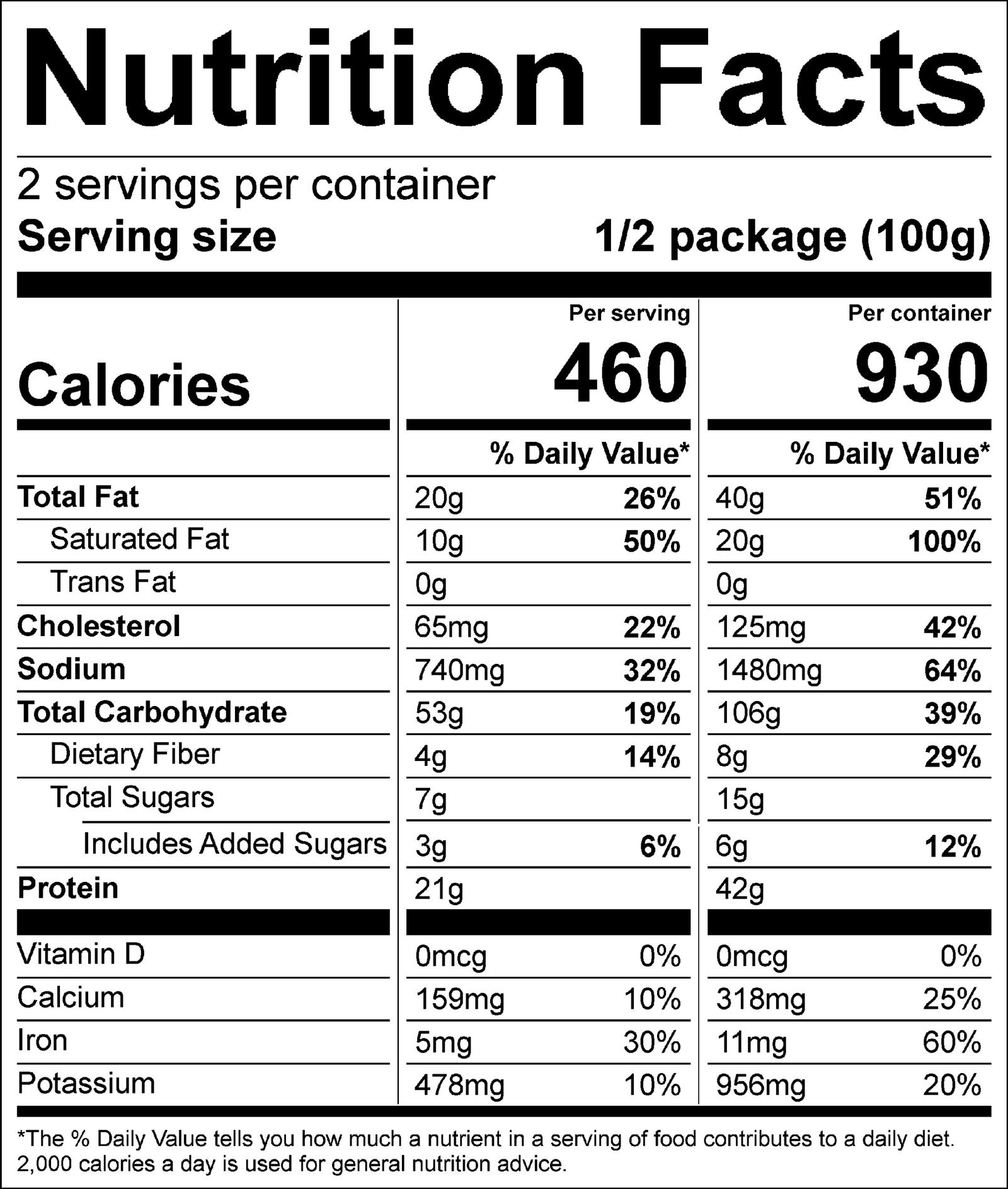 Peak Refuel Backcountry Bison Bowl Nutrition Info