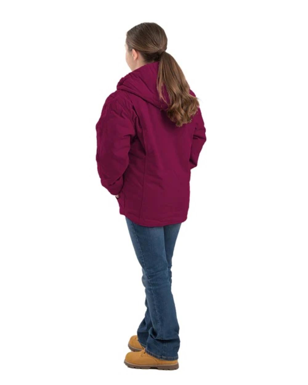 Youth Sherpa-Lined Softstone Duck Hooded Jacket