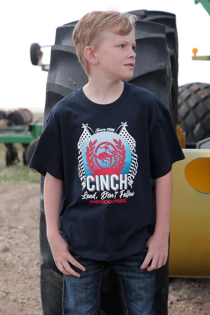 content/products/Boy's Cinch Lead, Don't Follow Tee - Navy
