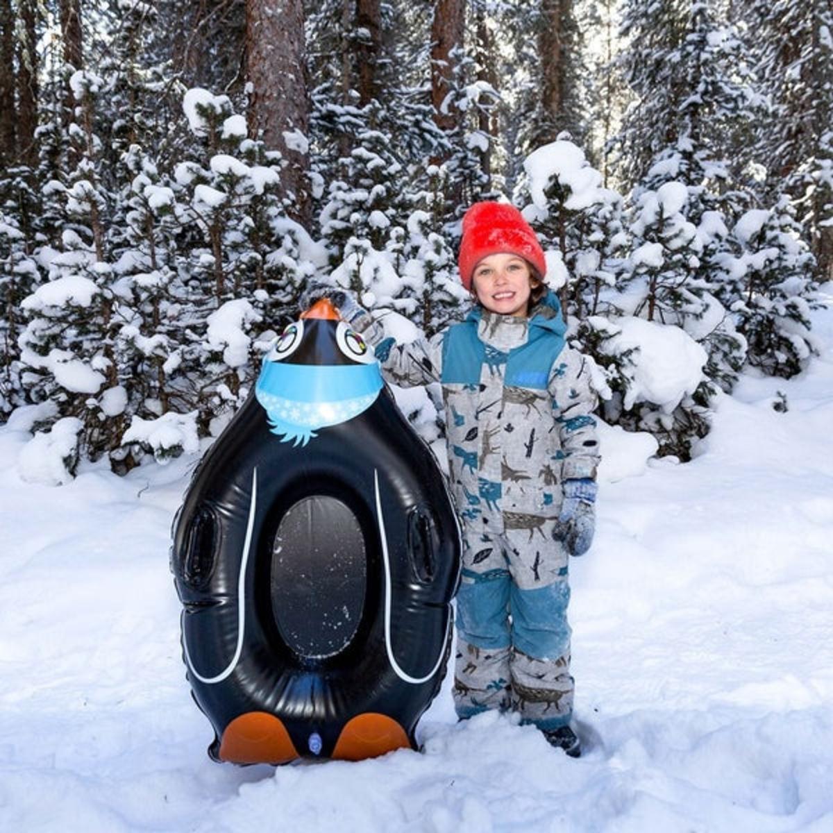 Inflatable Penguin Snow Sled SnowCandy