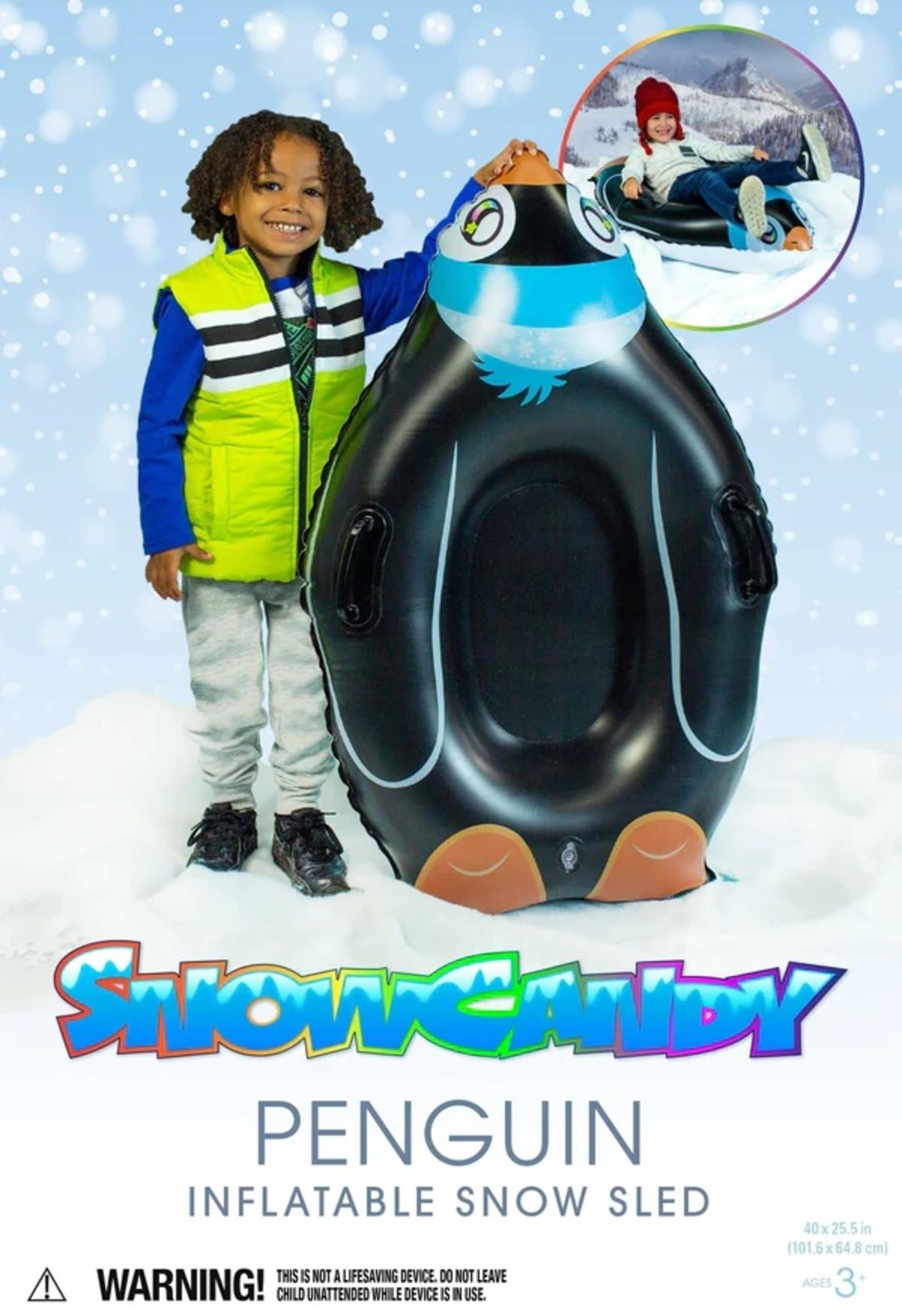 Inflatable Penguin Snow Sled SnowCandy