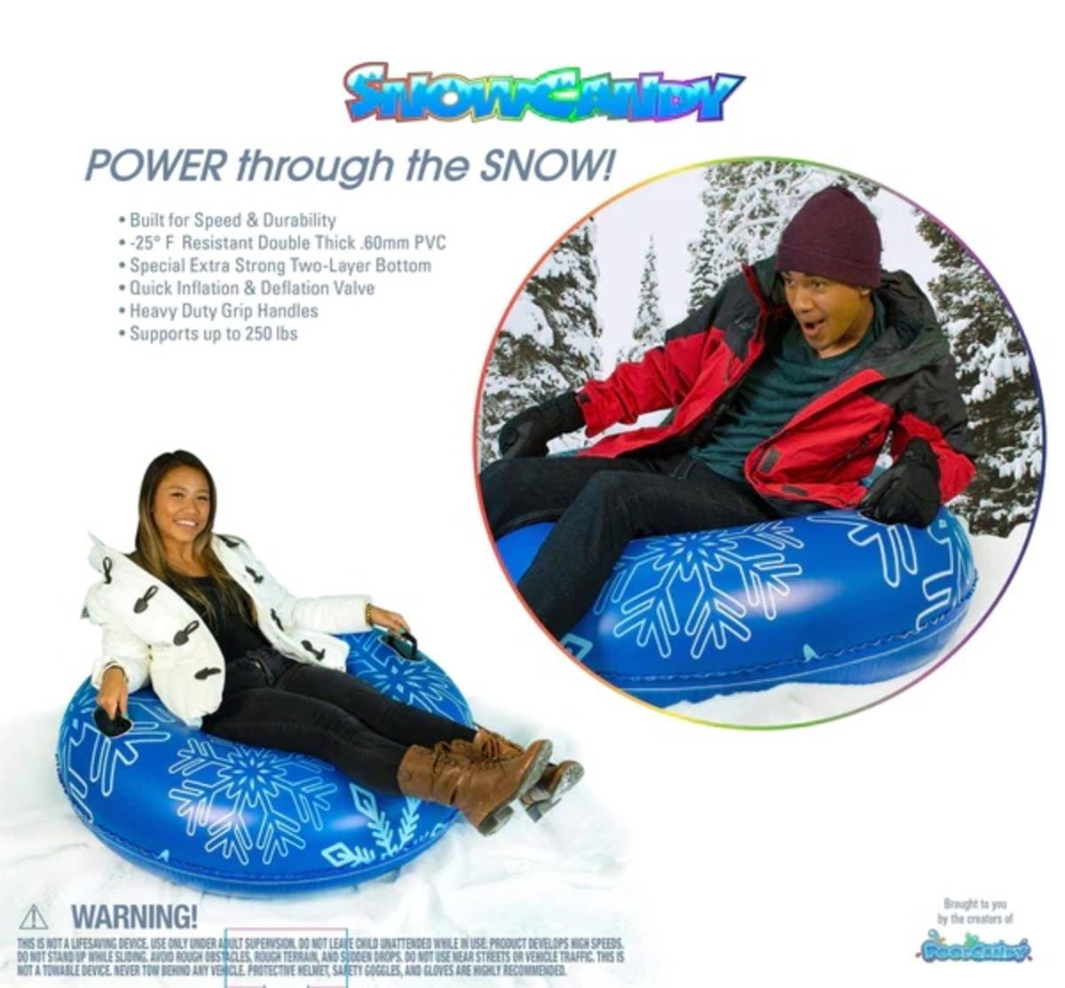 Inflatable Snow Tube Blue Pro Edition Large SnowCandy