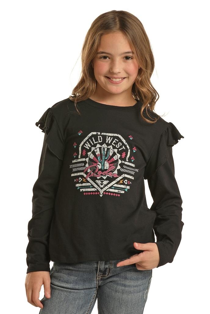 Rock & Roll Graphic Long Sleeve Top