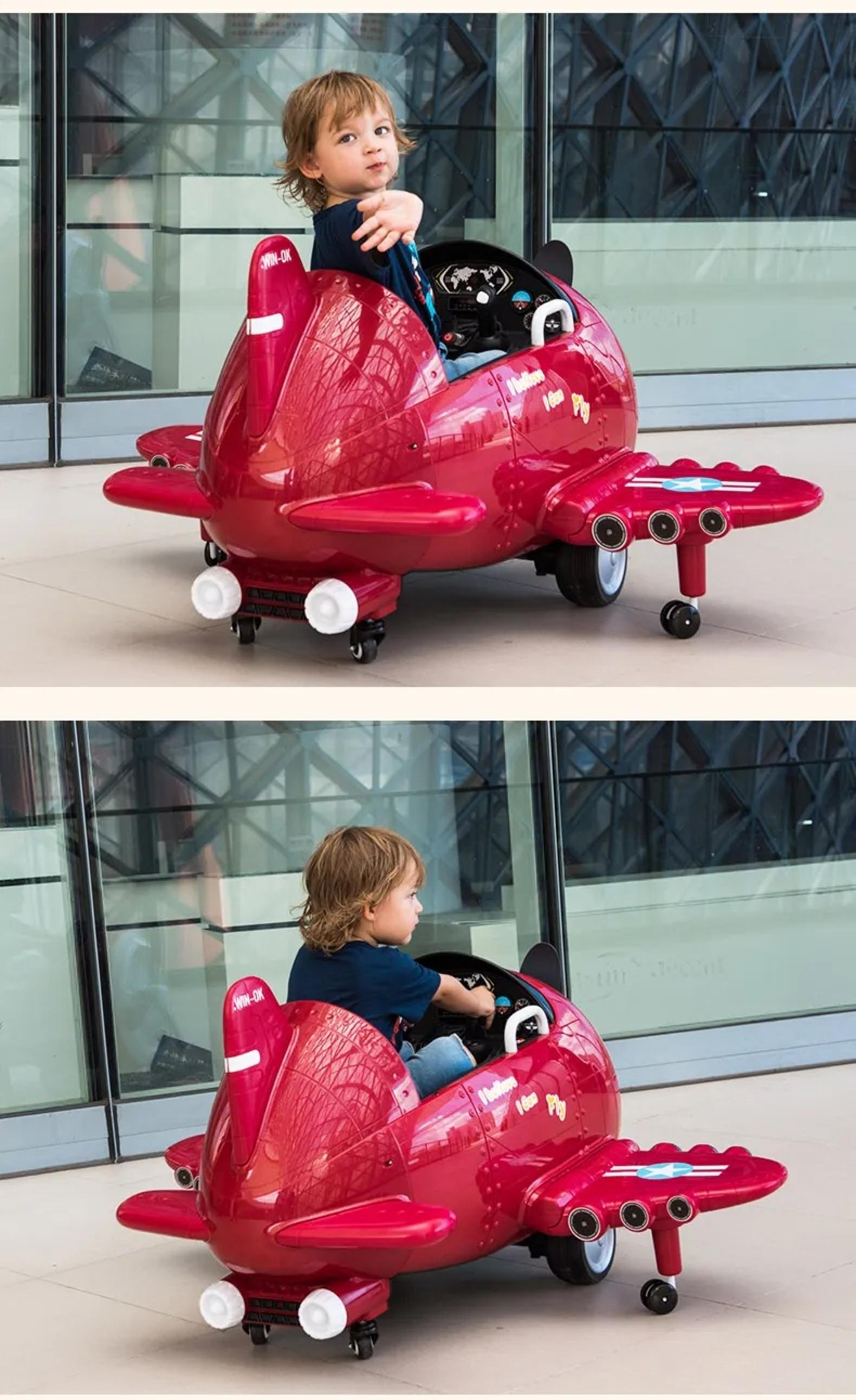 Children's Electric Car Four-wheeled Kids Airplane Vehicles Outdoor Toy Children's Electric Car Four-wheeled Kids Airplane Vehicles Outdoor Toy 