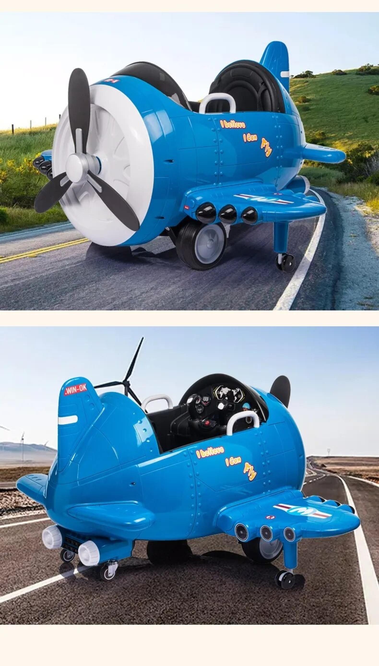 Children's Electric Car Four-wheeled Kids Airplane Vehicles Outdoor Toy 