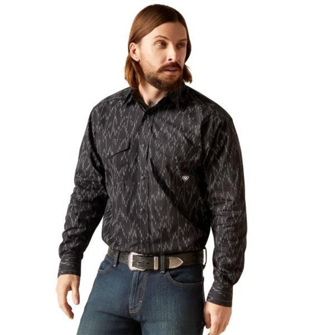 Ariat Men's Black Shea Men's Classic Fit Snap Front Shirt