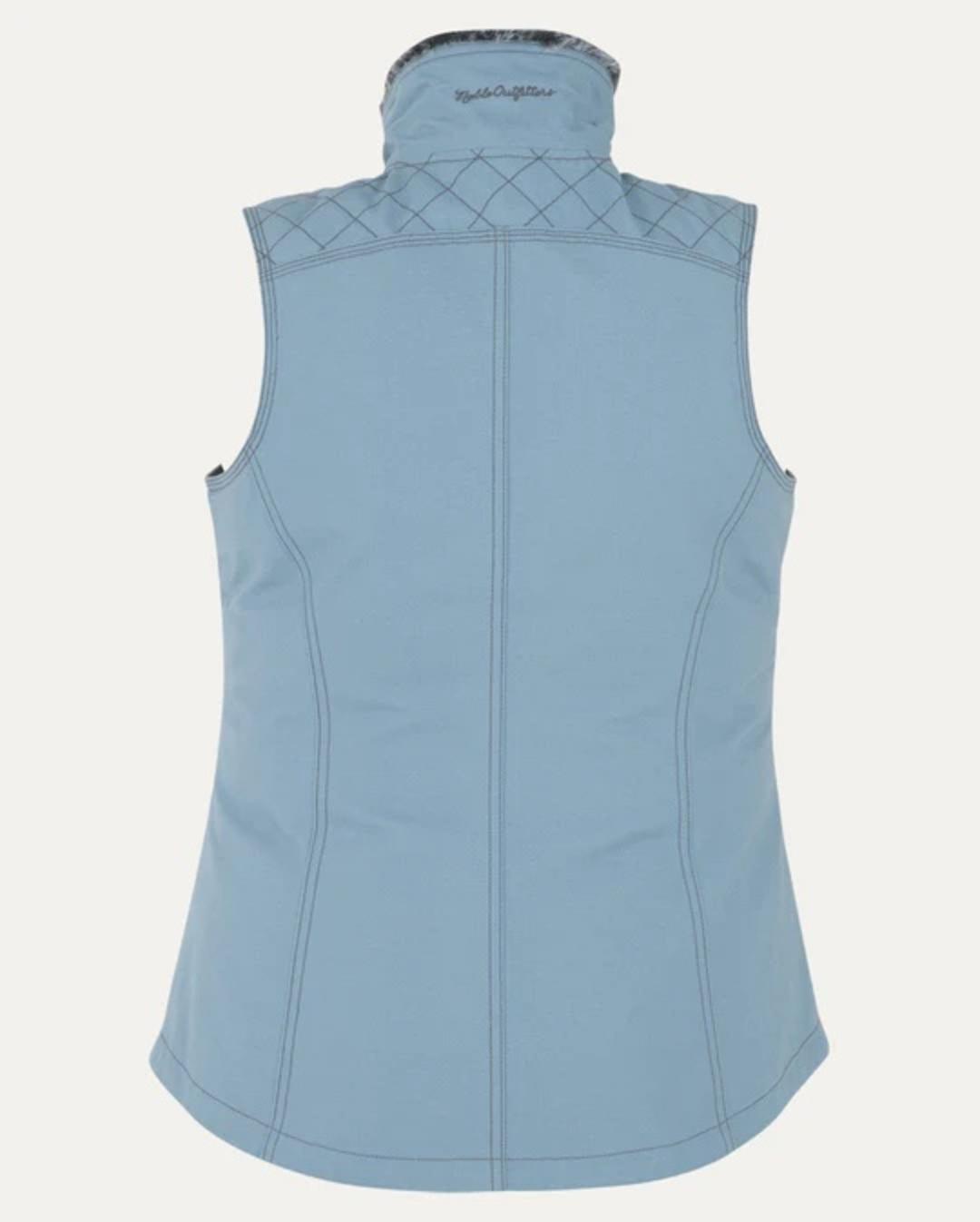 Noble Outfitters Women's Canvas Vest dusty blue Back View