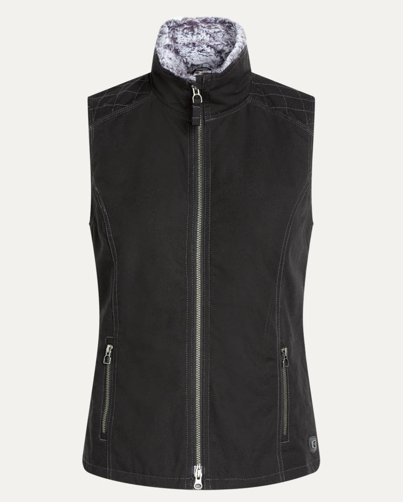 Noble Outfitters Women's Canvas Vest black Front View