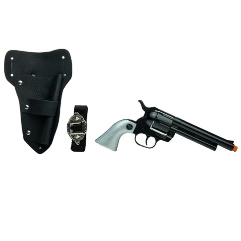 Outlaw Solid Die-Cast Pistol out of holster