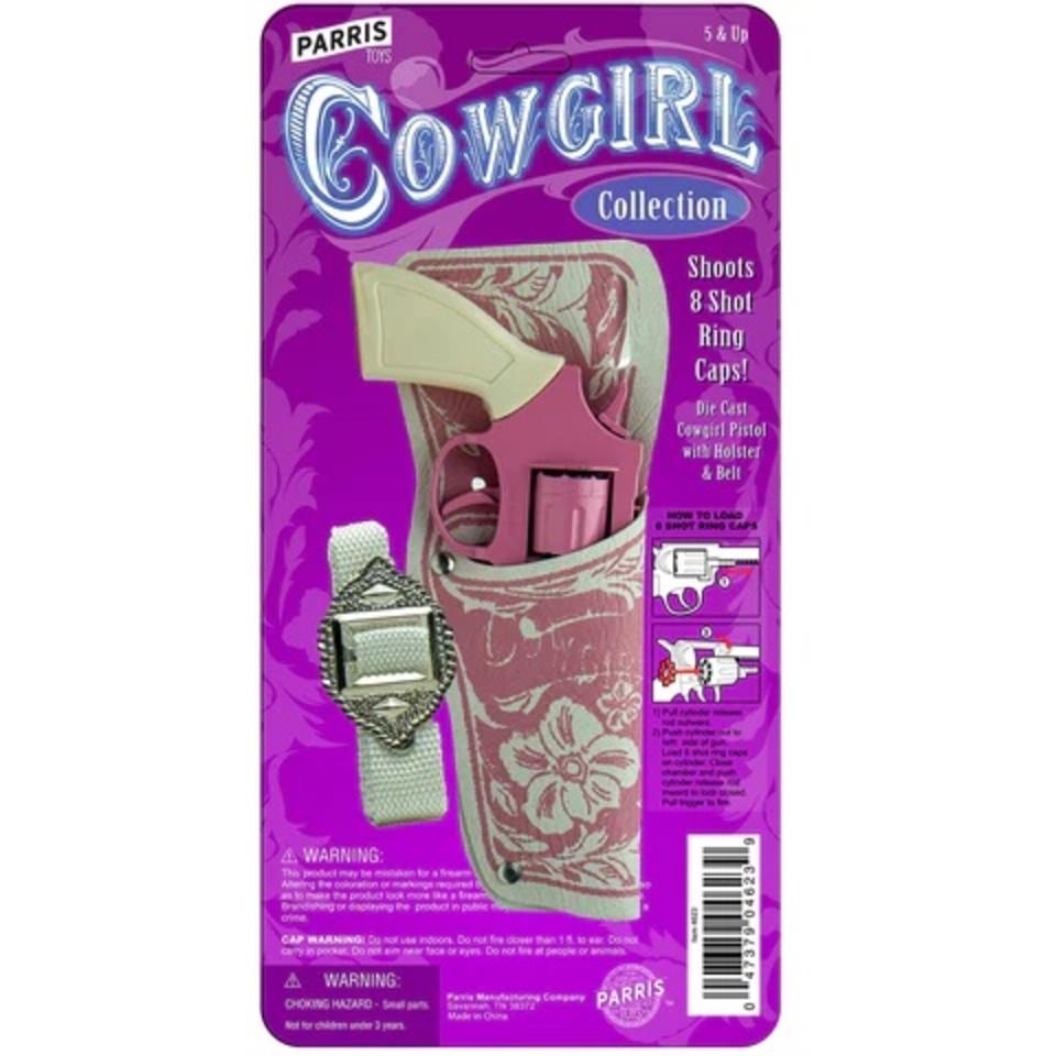 Cowgirl Die-Cast Pistol in package 2