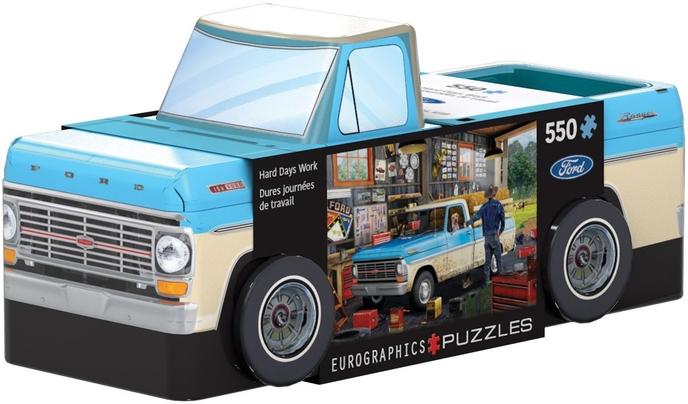 Ford Pick-Up Truck Shaped Tin w/550 pc Puzzle