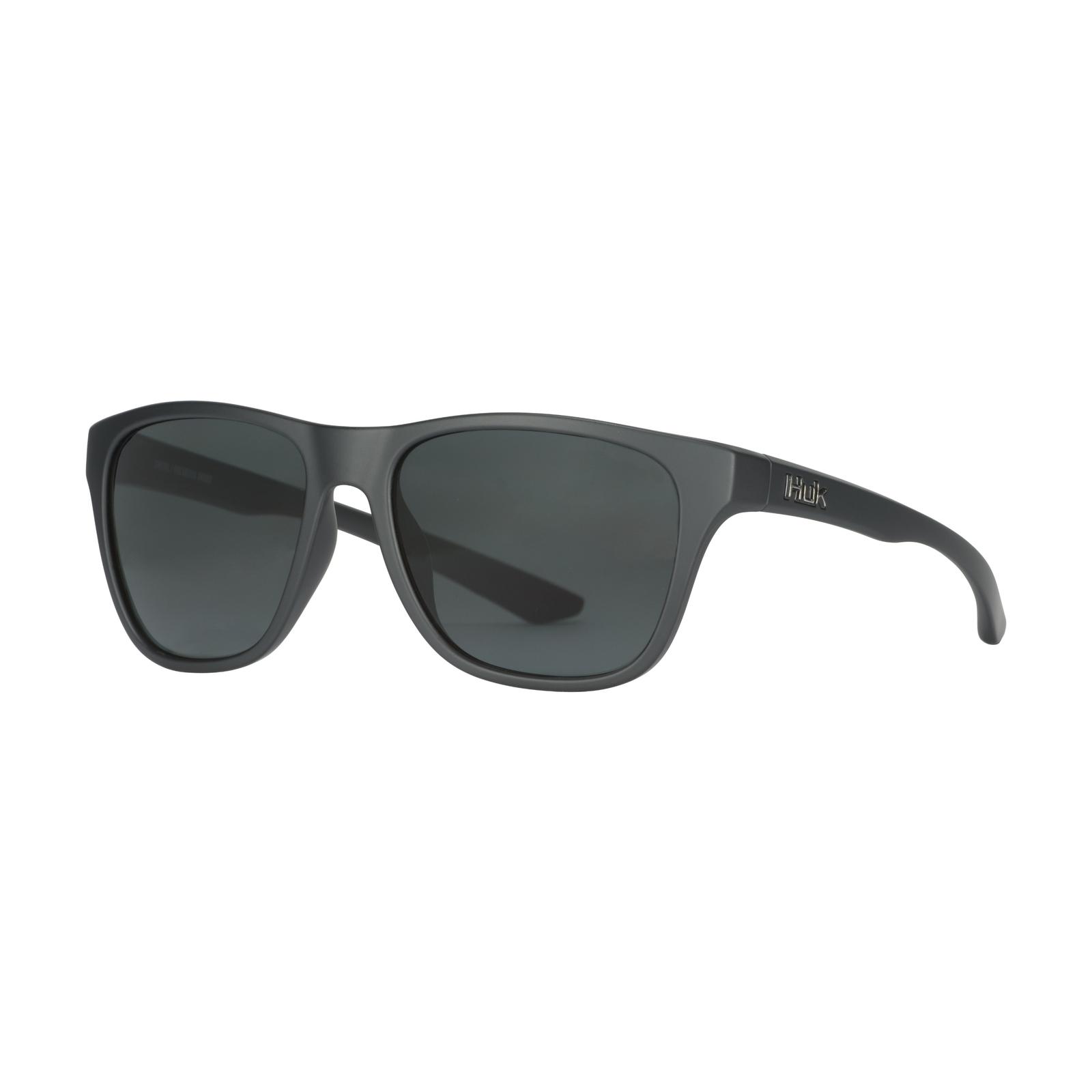  Huk Swivel Matte Black/Gray Lens 125 Profile View