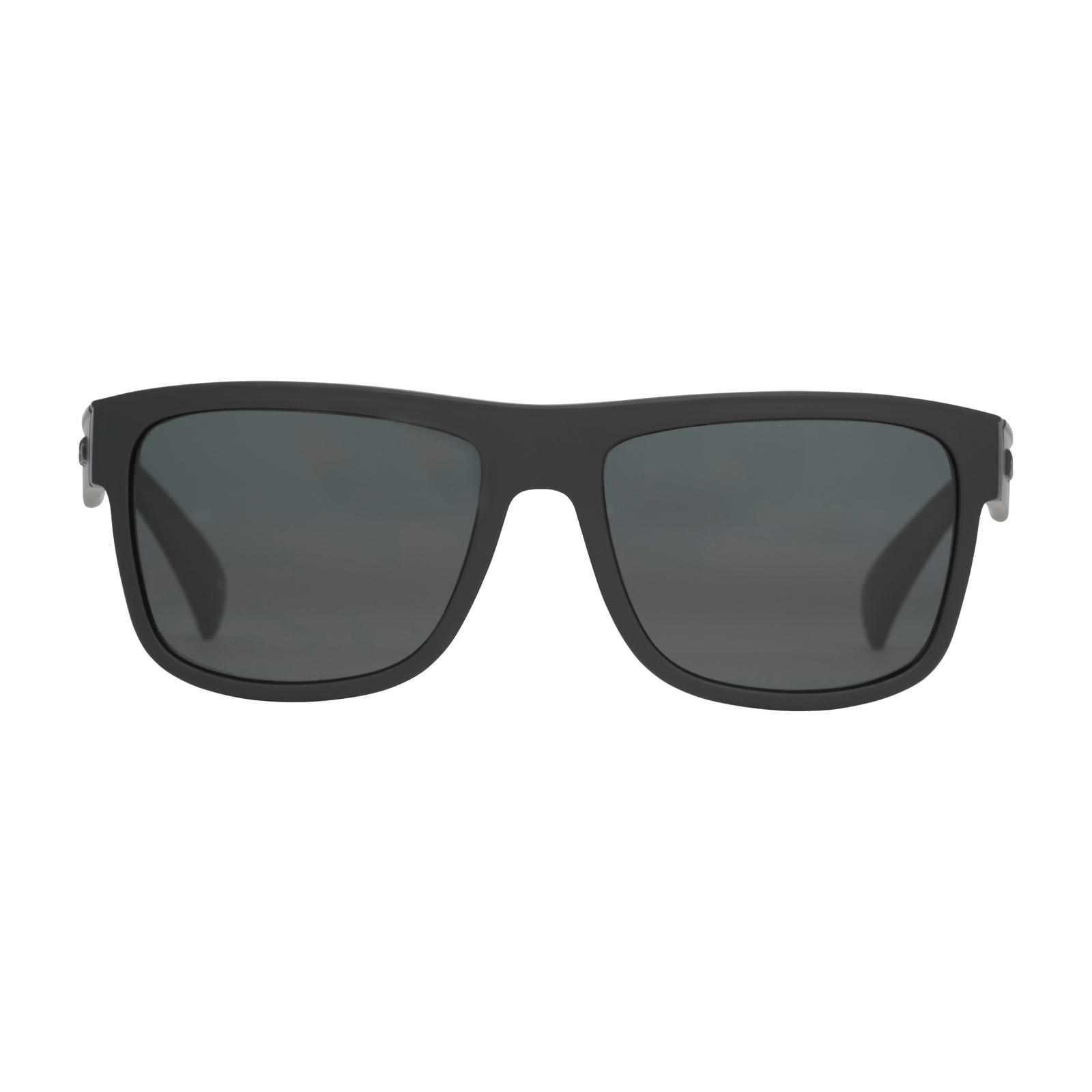 Huk Clinch Matte Black/Gray Lens 125 FRONT VIEW