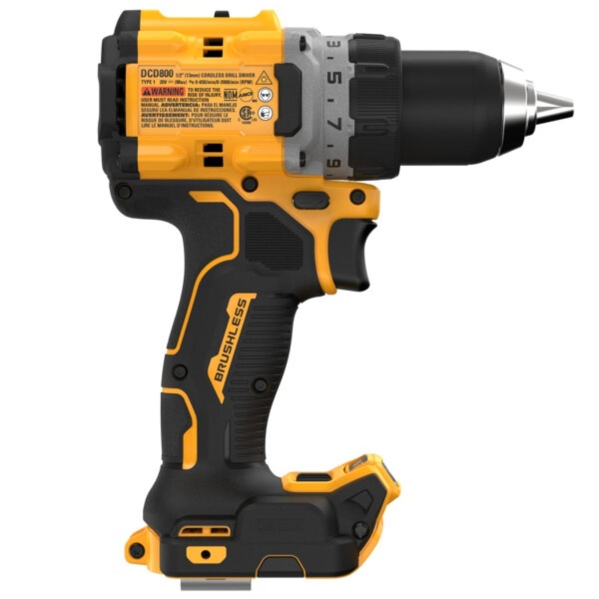 20V MAX* XR® Brushless Cordless 1/2 in. Drill/Driver (Tool Only) product view