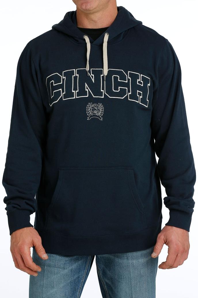 Cinch Men's Navy with Silver Embroidered Logo Hoodie