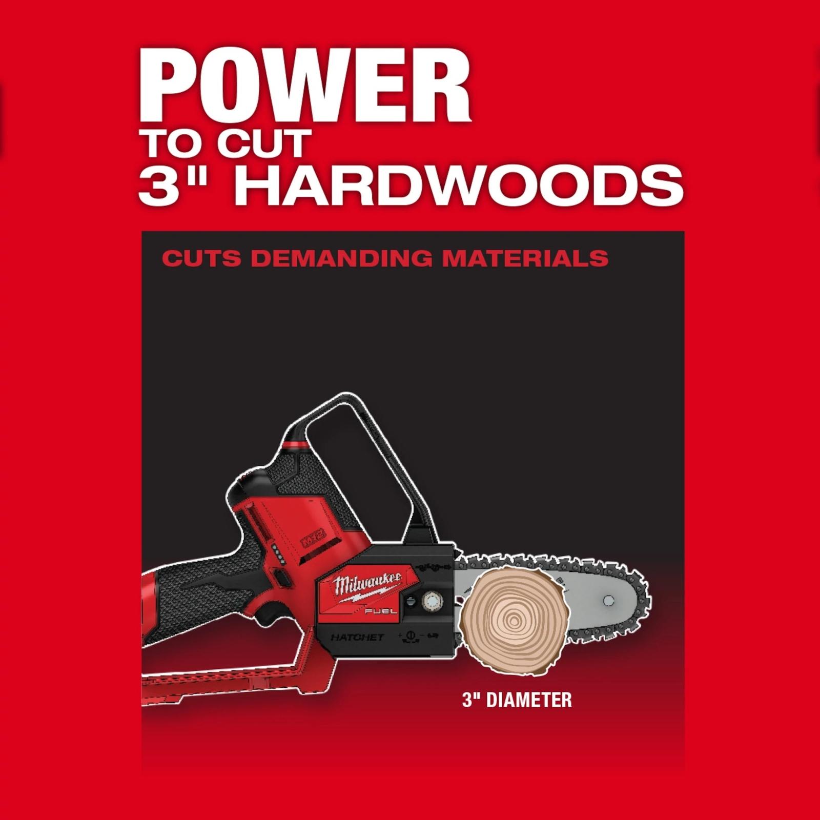 power to cut 3 inch hardwoods