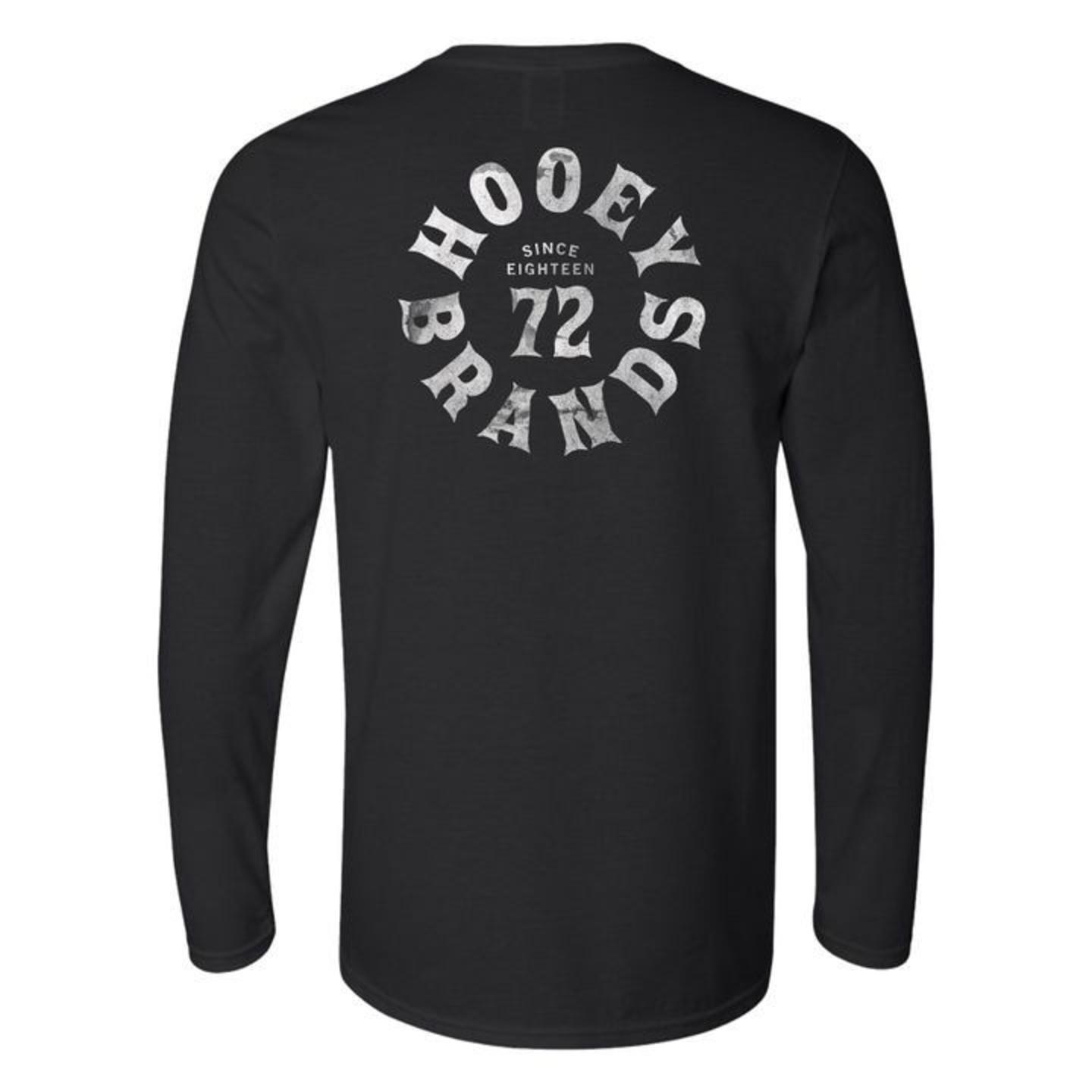 Hooey Men's Hooey Pioneer Black Long Sleeve T-Shirt BACK