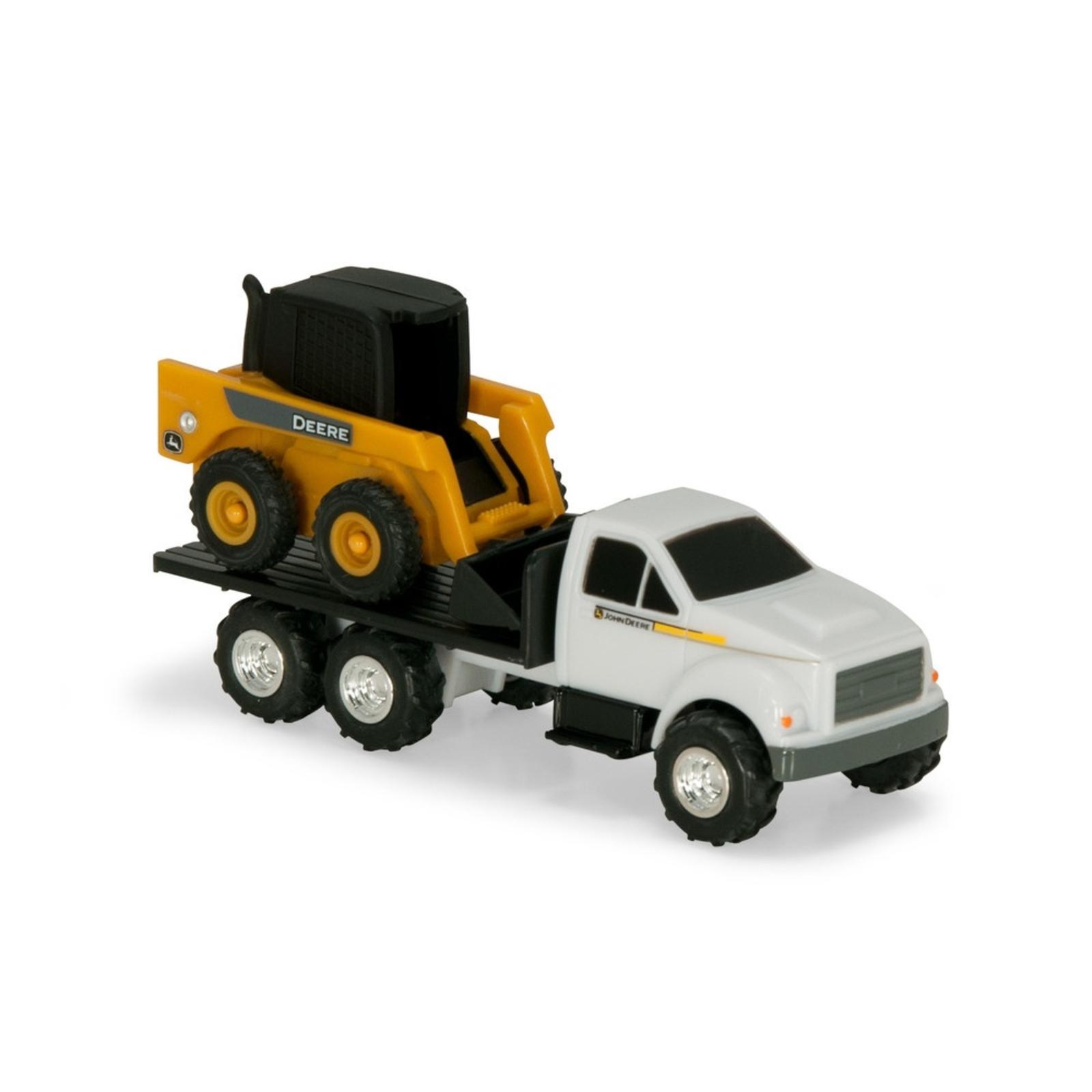 Flatbed Truck with Skid Steer