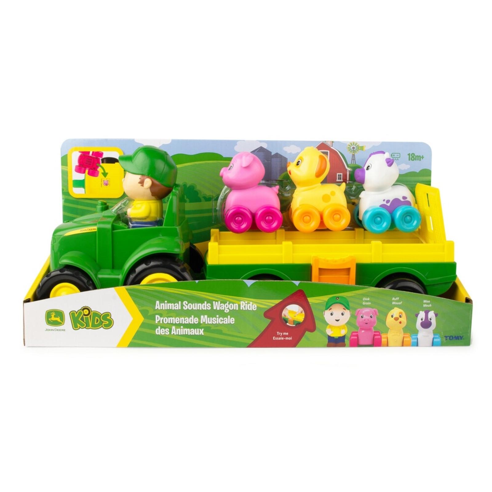 John Deere Animal Sounds Wagon Ride - Grow with Me Toy Ages 12m+