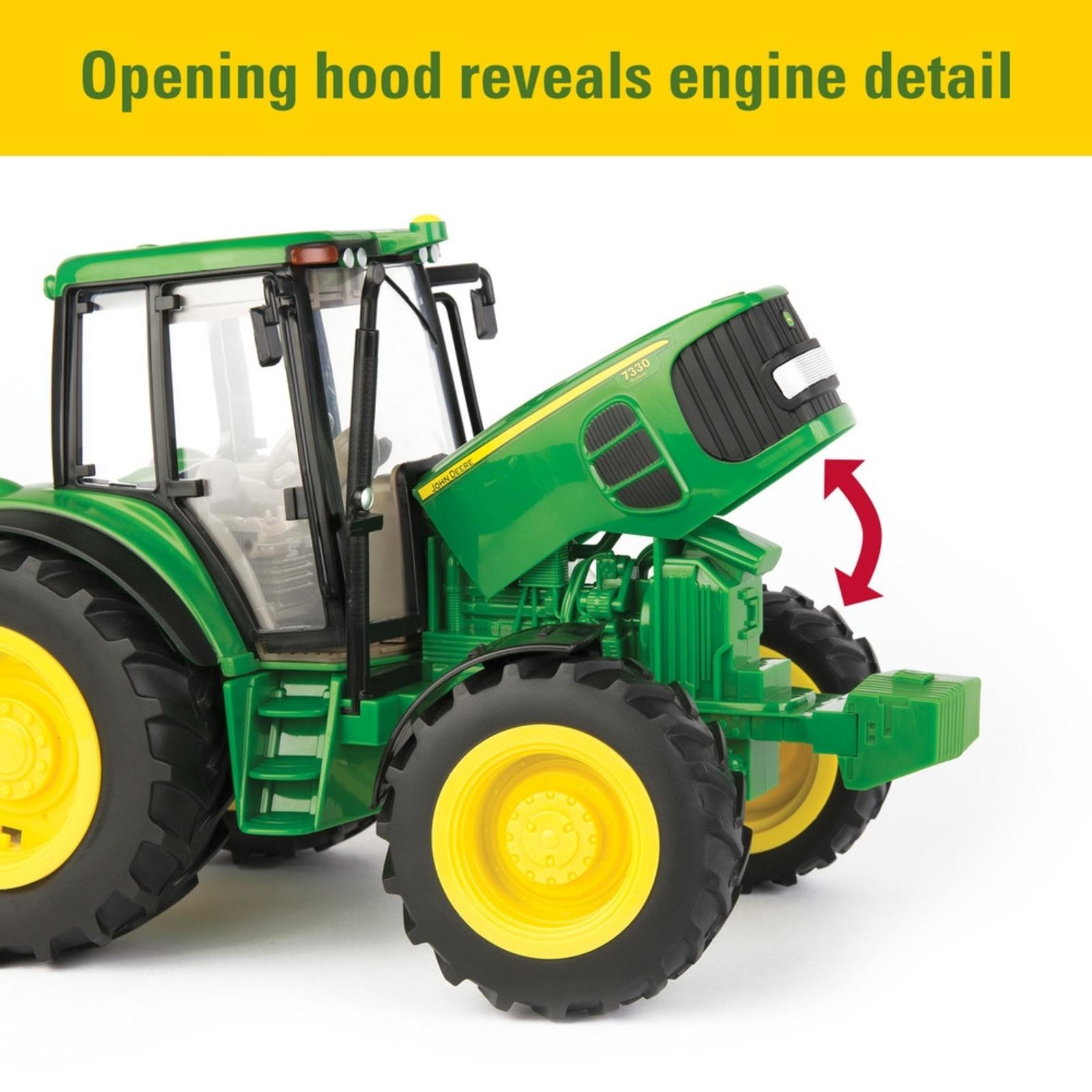 opening hood reveals engine detail