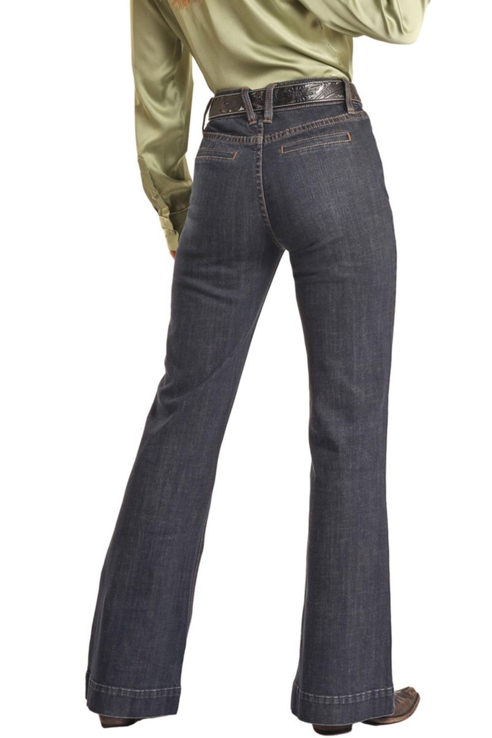 High Rise Stretch Trouser Jeans back