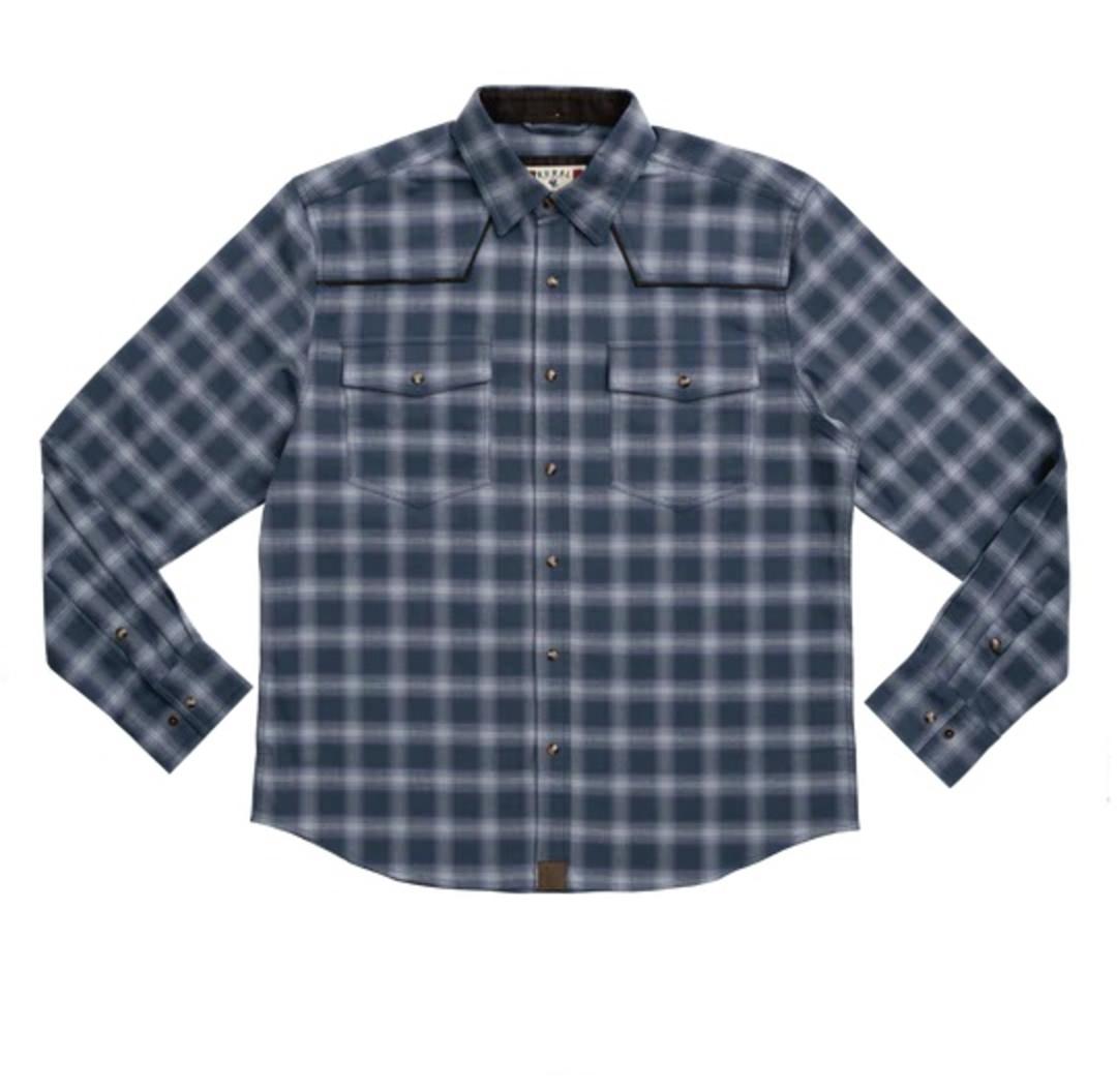 Western Stretch Flannel | Blue top