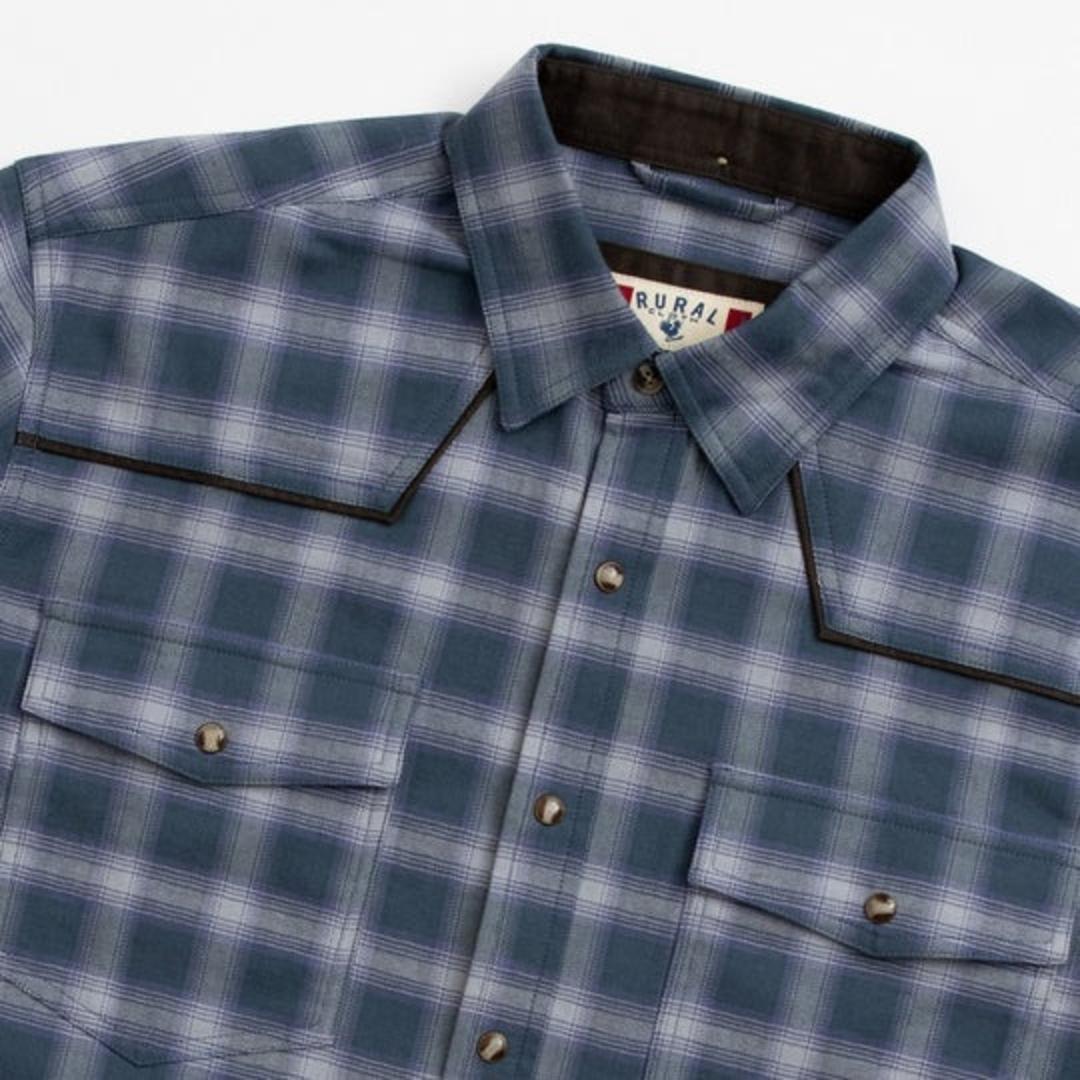 Western Stretch Flannel | Blue collar