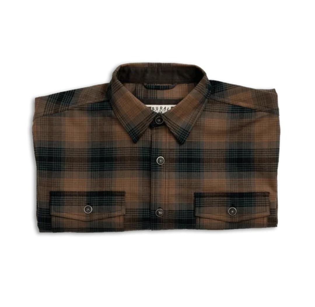 Rural Cloth Foreman Stretch Flannel | Brass & Pine collar
