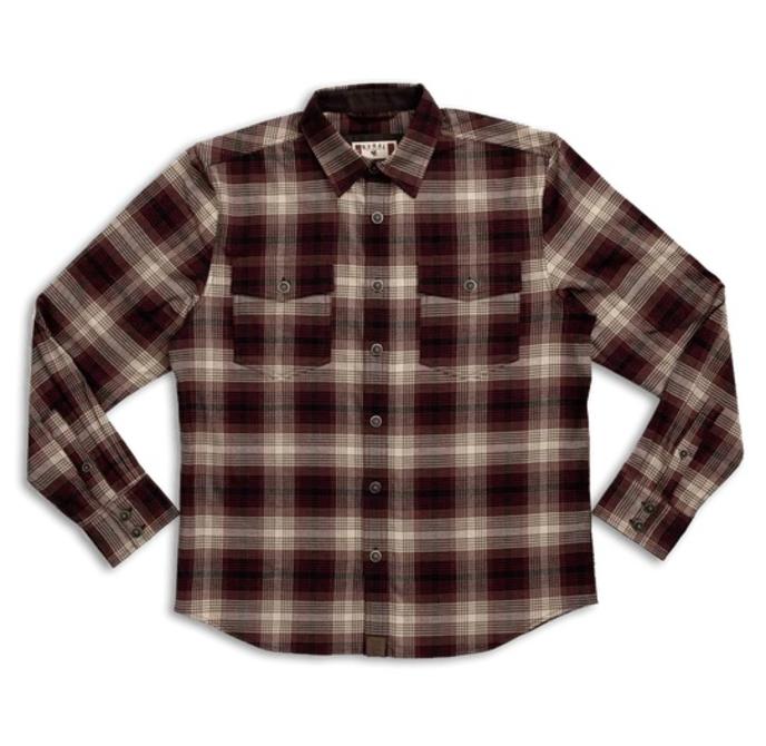 Rural Cloth Foreman Stretch Flannel | Red & Tan