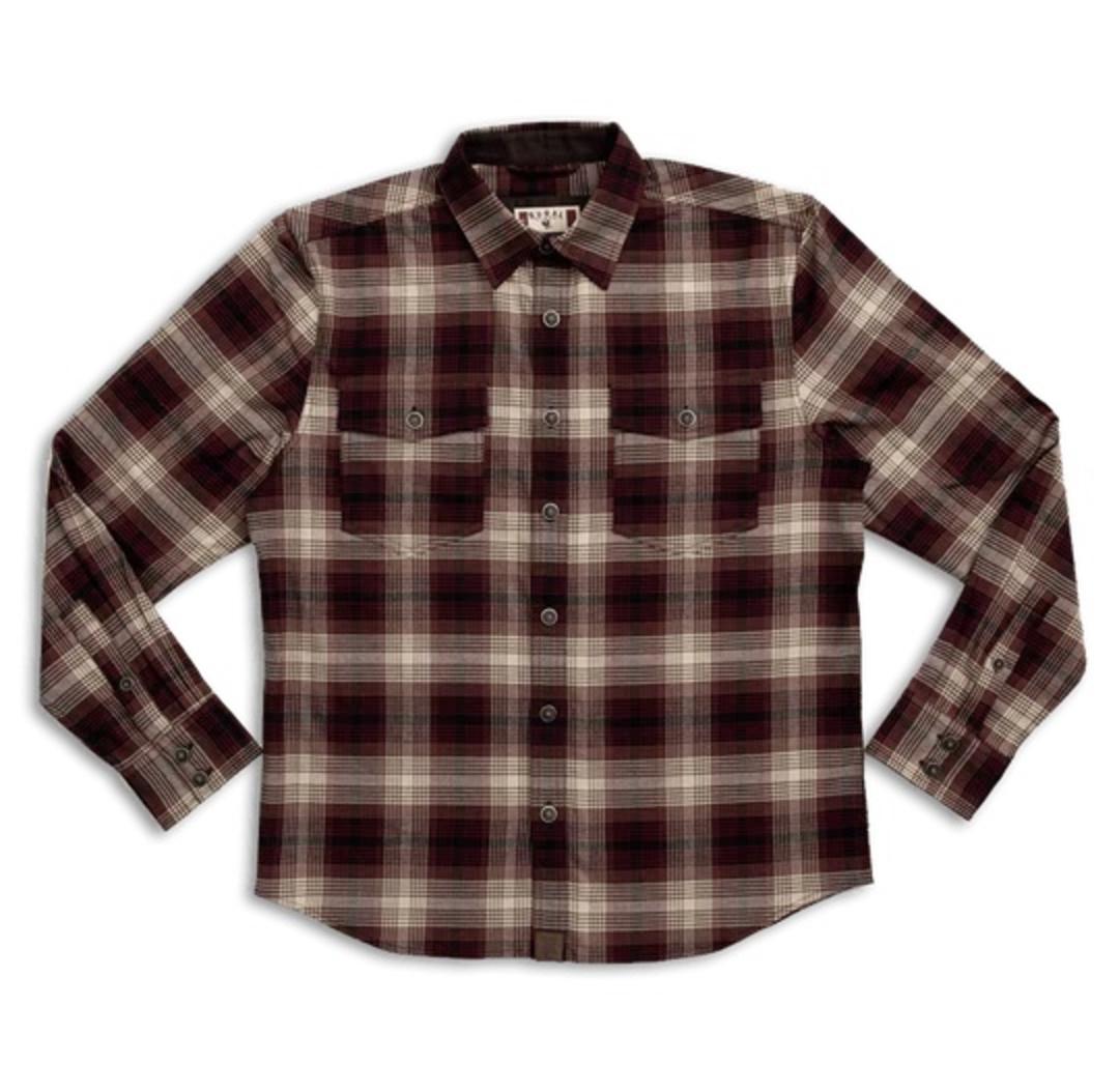 Rural Cloth Foreman Stretch Flannel | Red & Tan